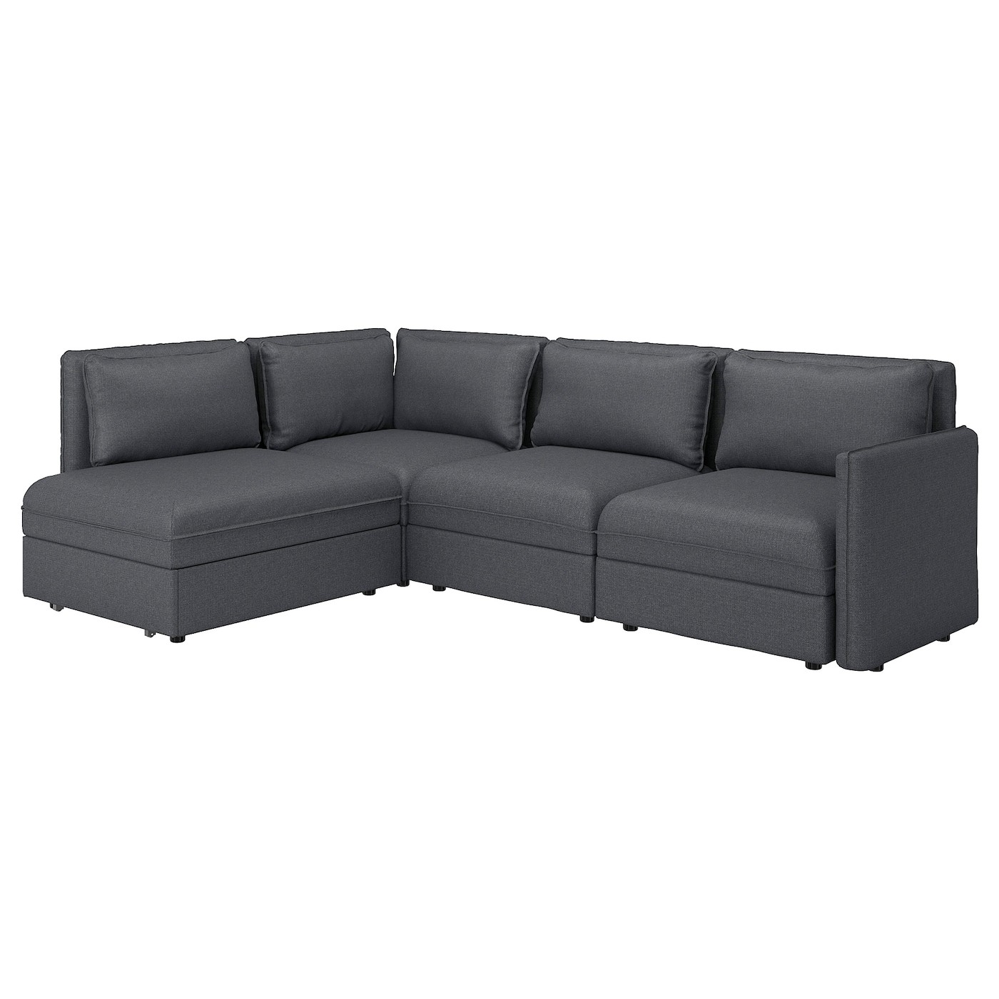 VALLENTUNA Modular corner sofa 3-seat+sofa-bed