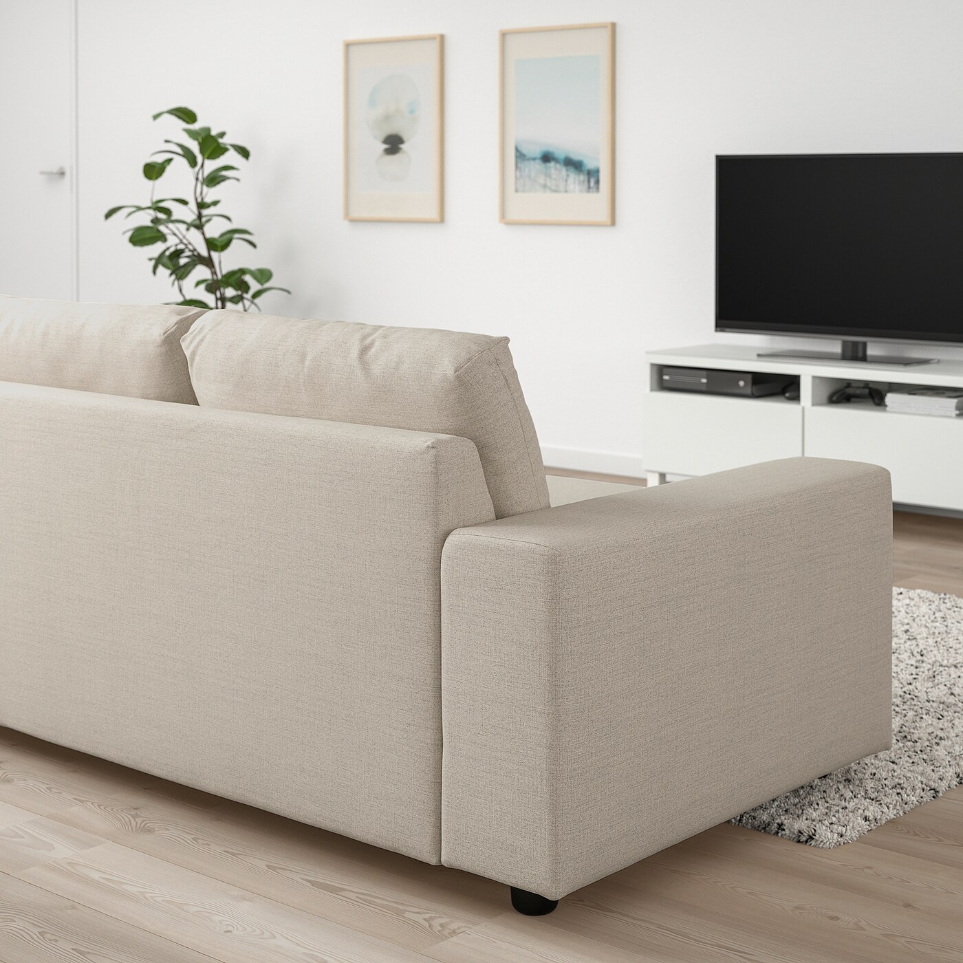 VIMLE Crnr sofa-bed, 5-seat w chaise lng