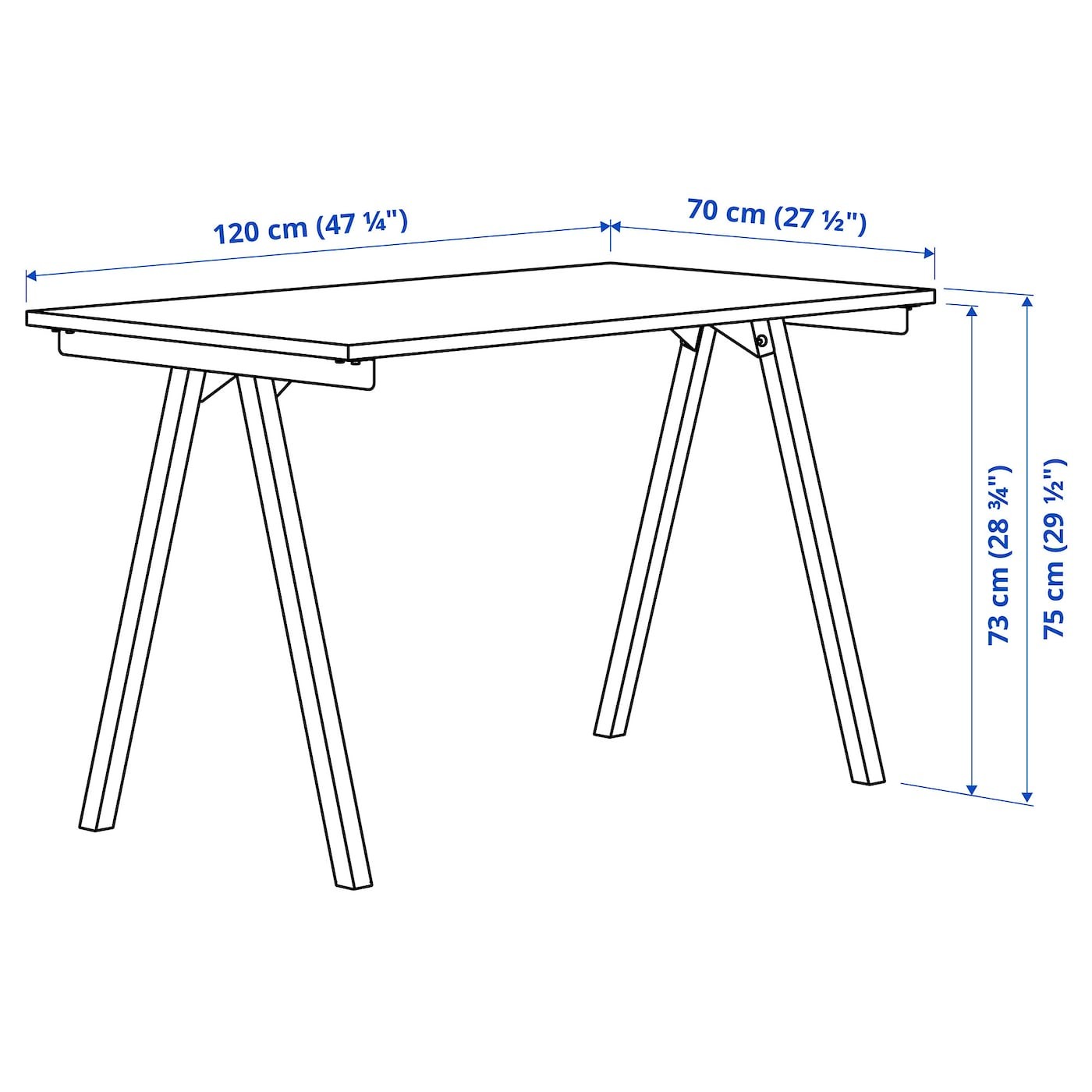 TROTTEN / FLINTAN Desk and storage combination