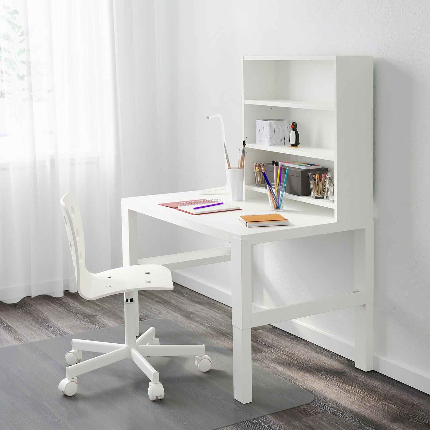 PÅHL Desk with shelf unit