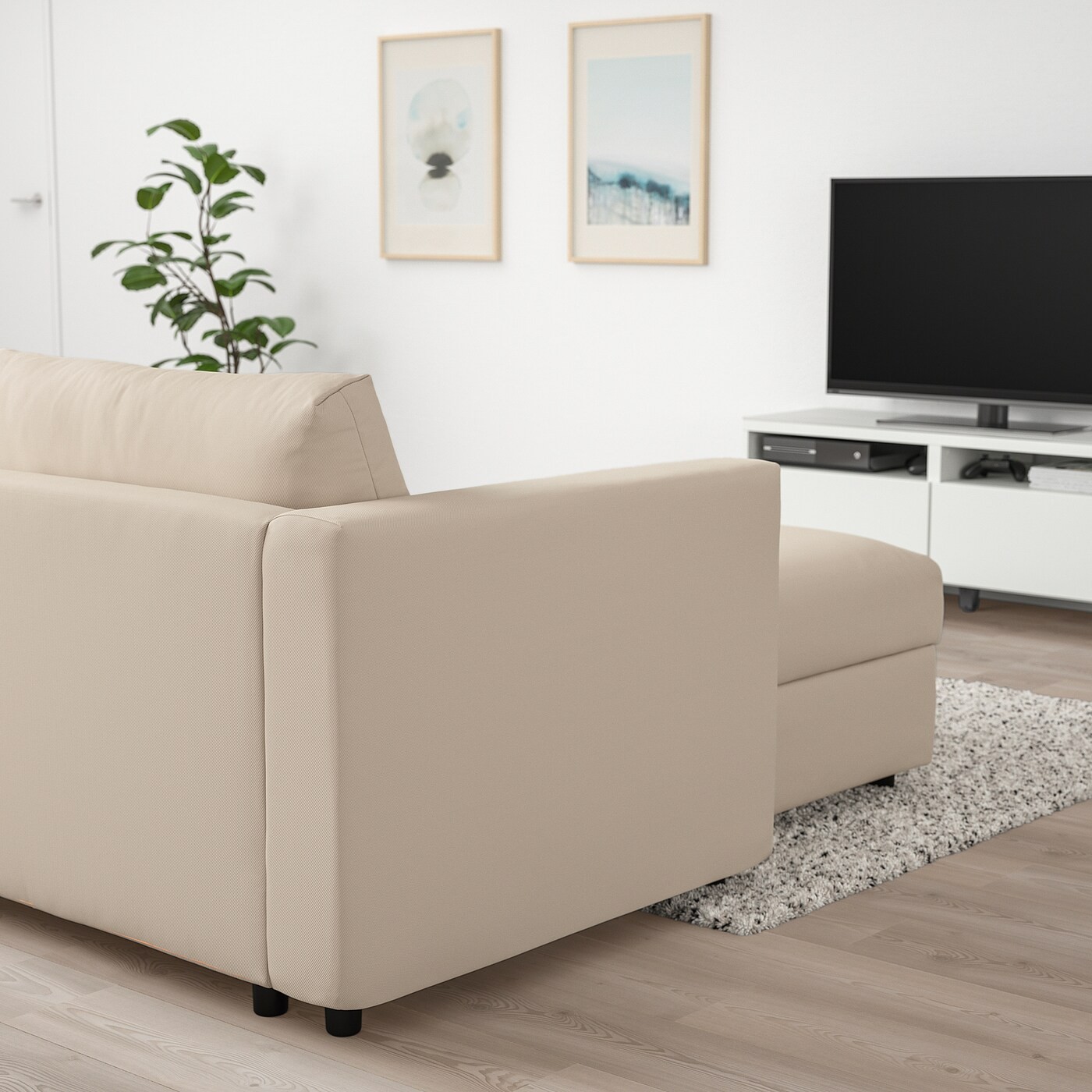 VIMLE Crnr sofa-bed, 5-seat w chaise lng