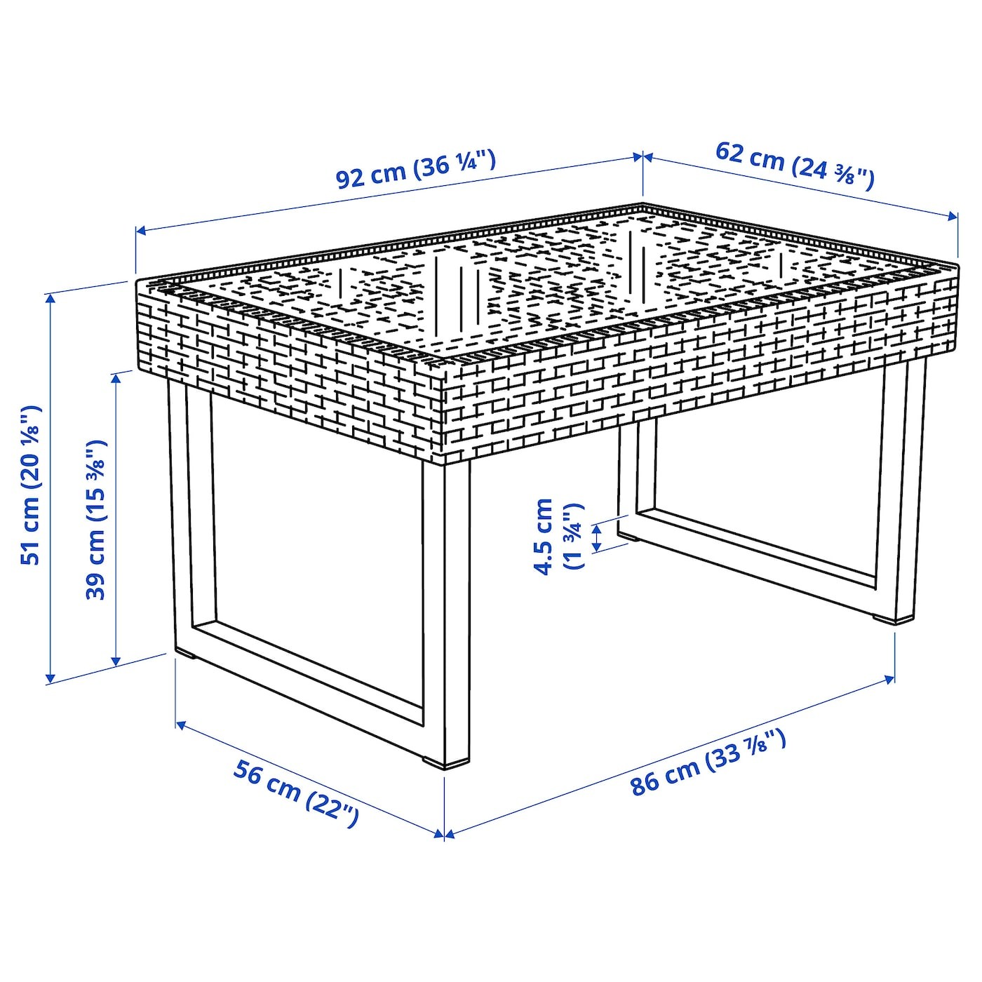 SOLLERÖN Coffee table, outdoor