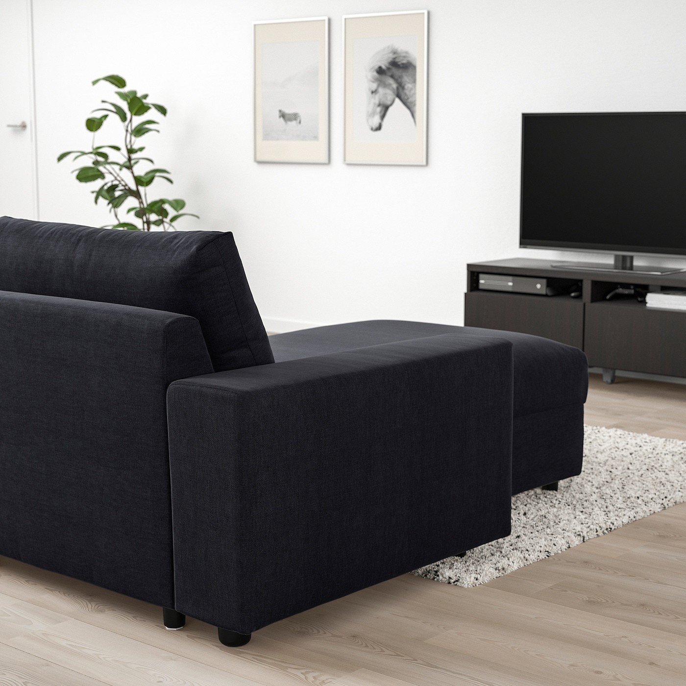 VIMLE 3-seat sofa-bed with chaise longue