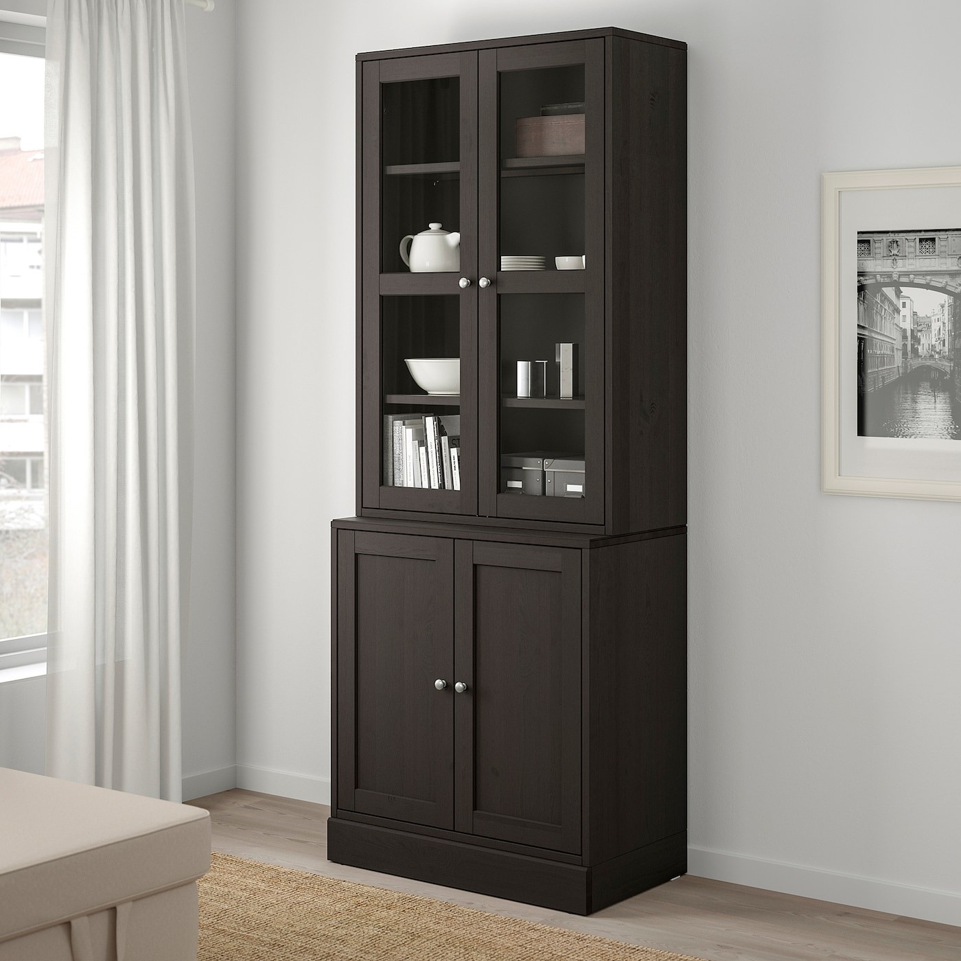 HAVSTA Storage combination w glass-doors