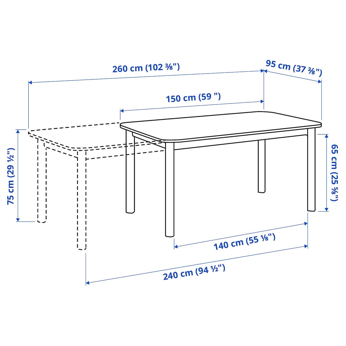 STRANDTORP / ODGER Table and 4 chairs