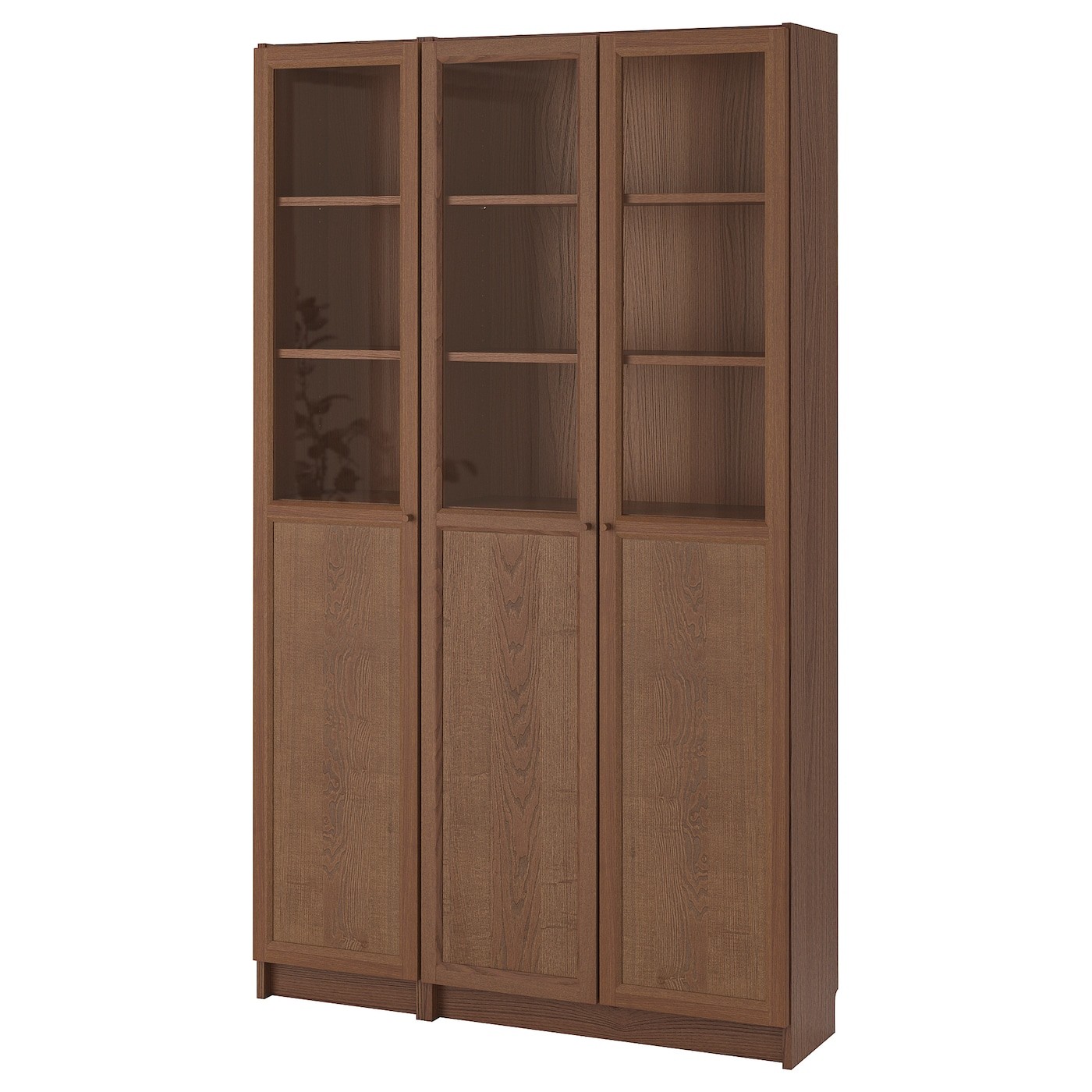 BILLY / OXBERG Bookcase with panel/glass doors