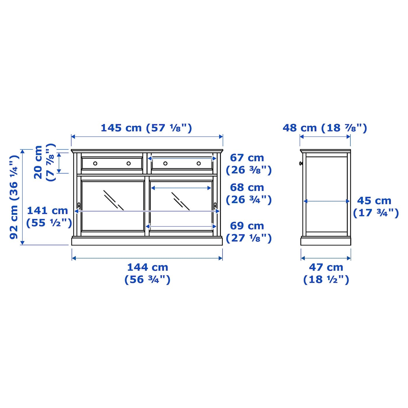 MALSJÖ Sideboard basic unit