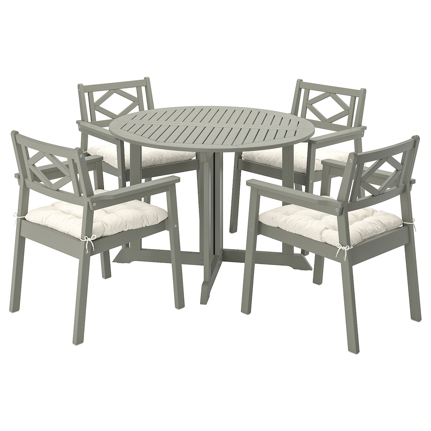 BONDHOLMEN Table+4 chairs w armrests, outdoor