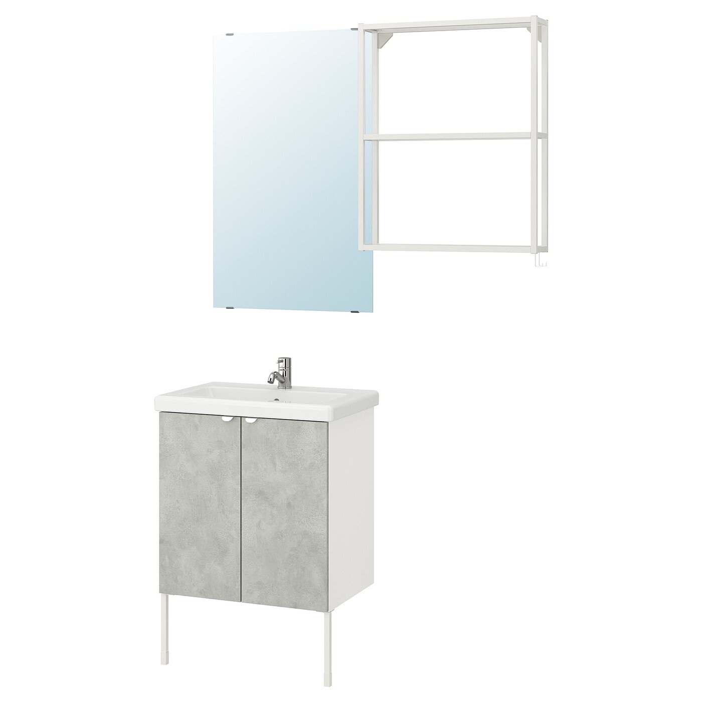 ENHET / TVÄLLEN Bathroom furniture, set of 11