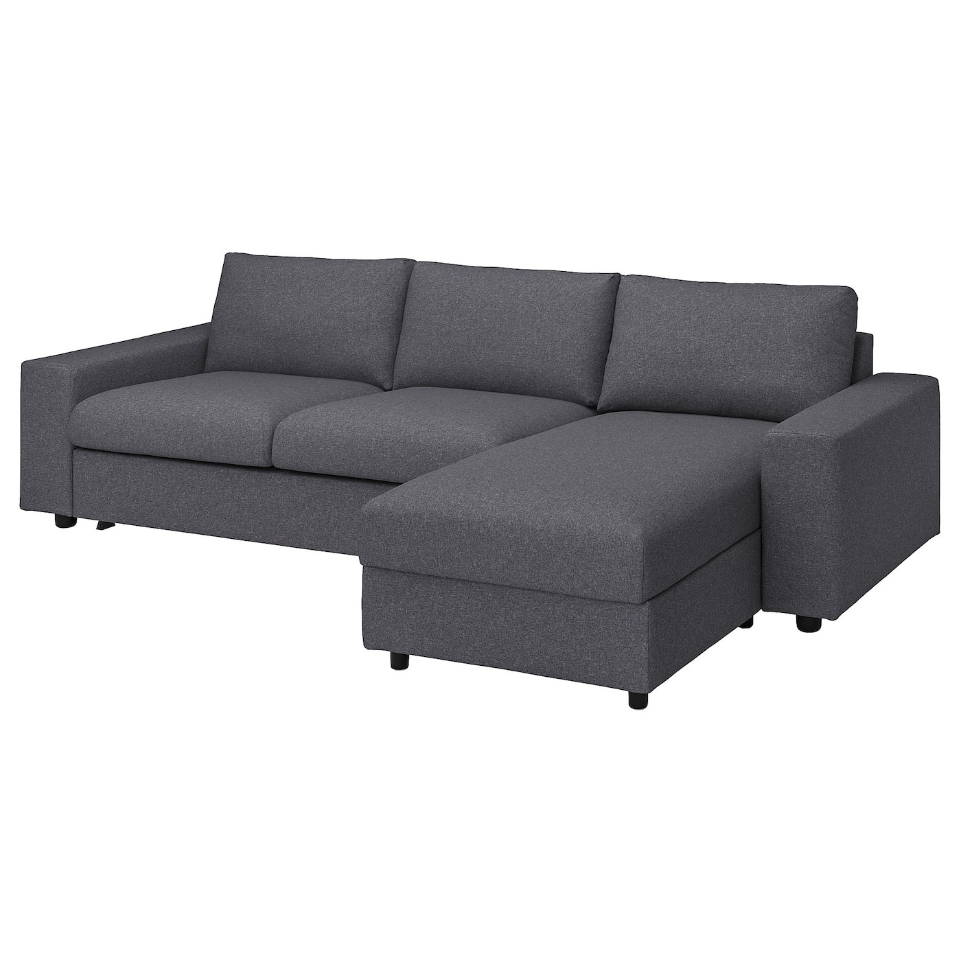 VIMLE Cover 3-seat sofa-bed w chaise lng