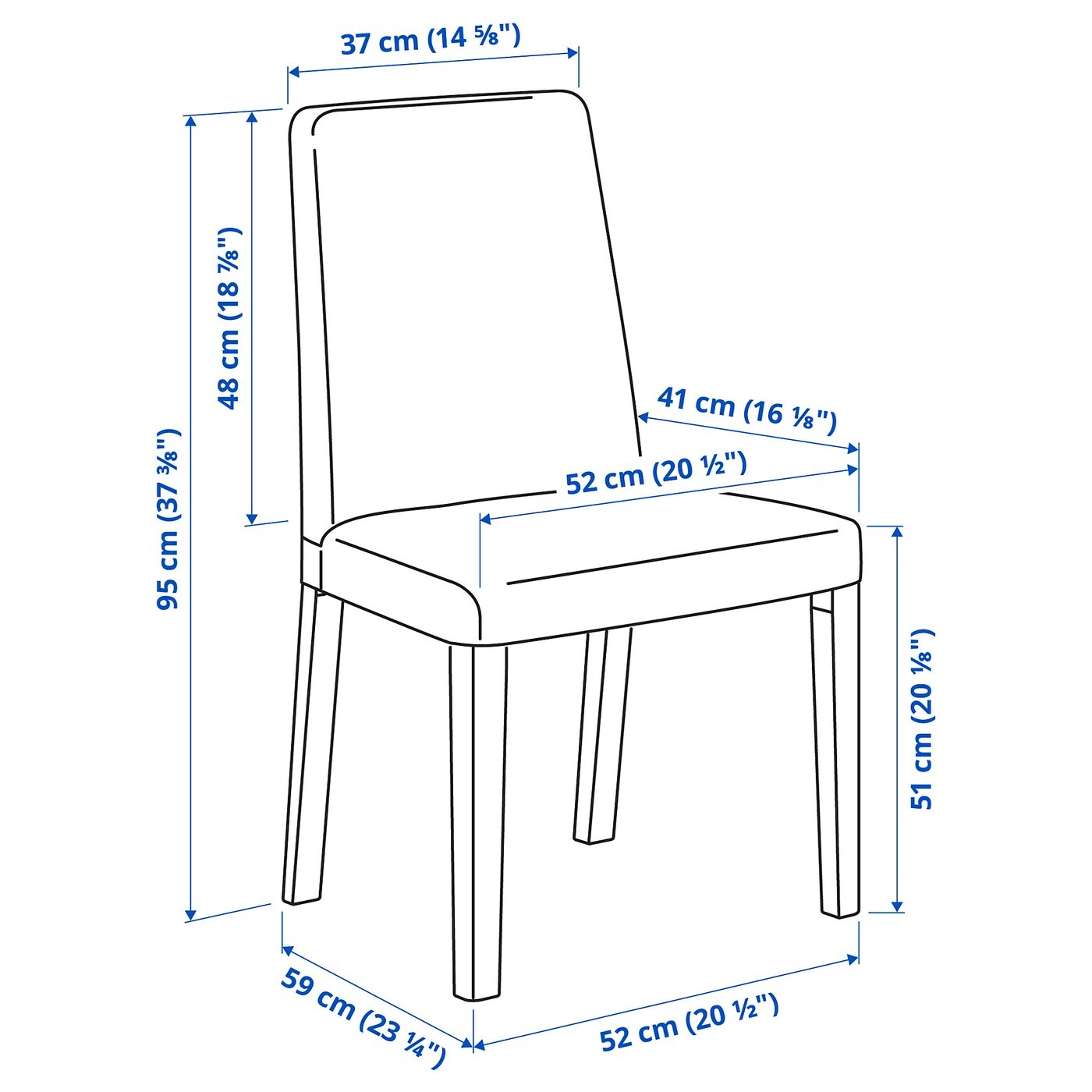 NORDVIKEN / BERGMUND Table and 4 chairs