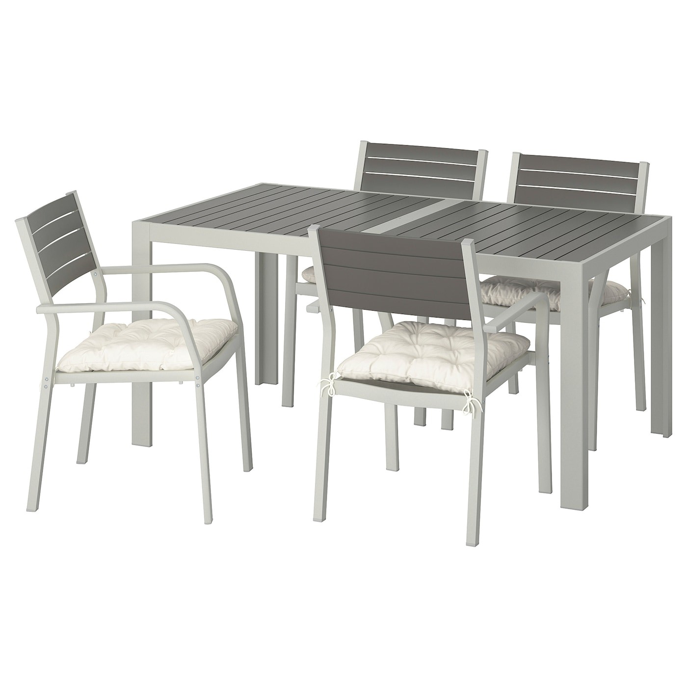 SJÄLLAND Table+4 chairs w armrests, outdoor