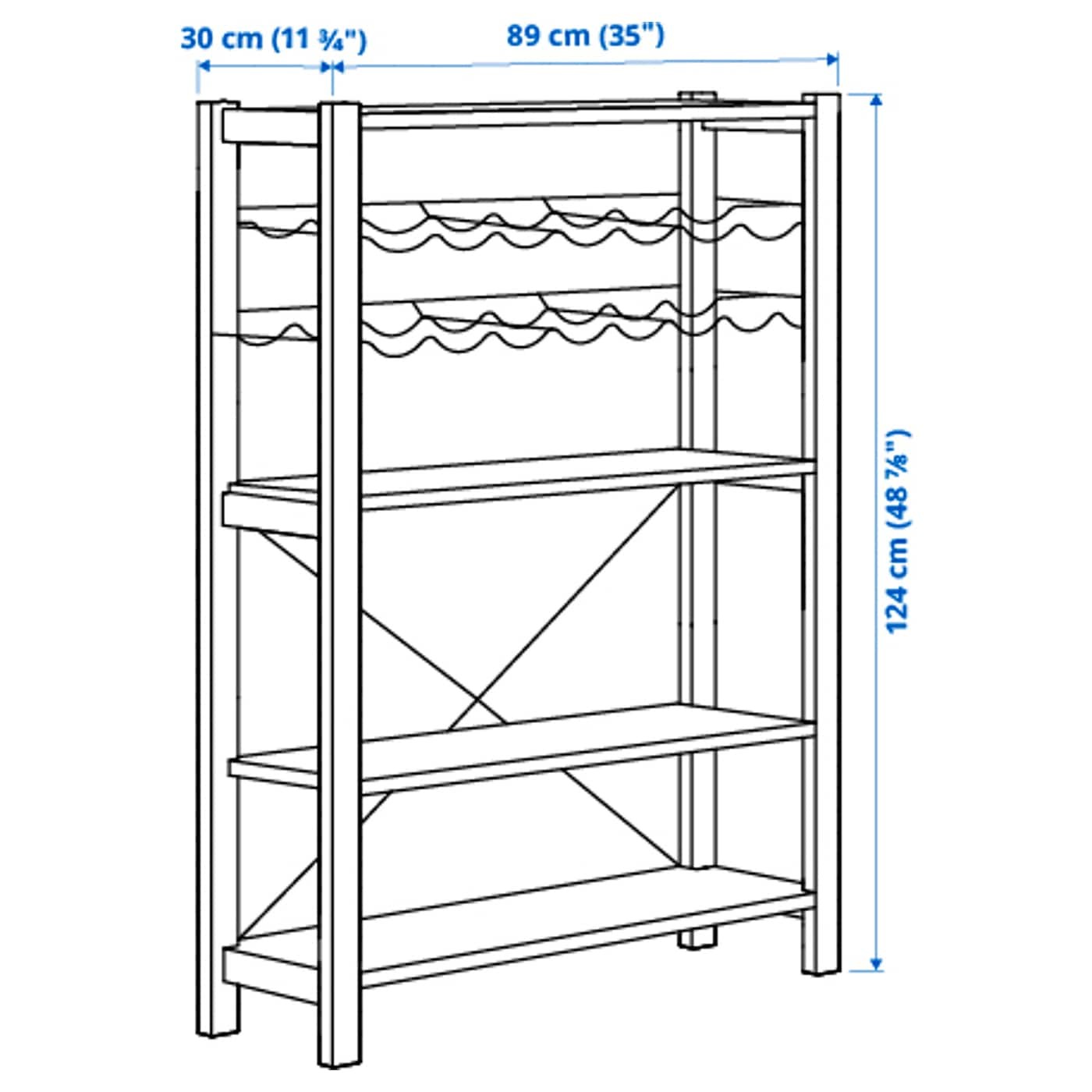 IVAR 1 section/shelves/bottle racks