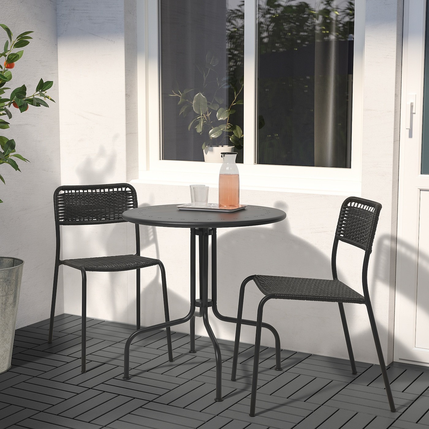 LÄCKÖ / VIHOLMEN Table+2 chairs, outdoor