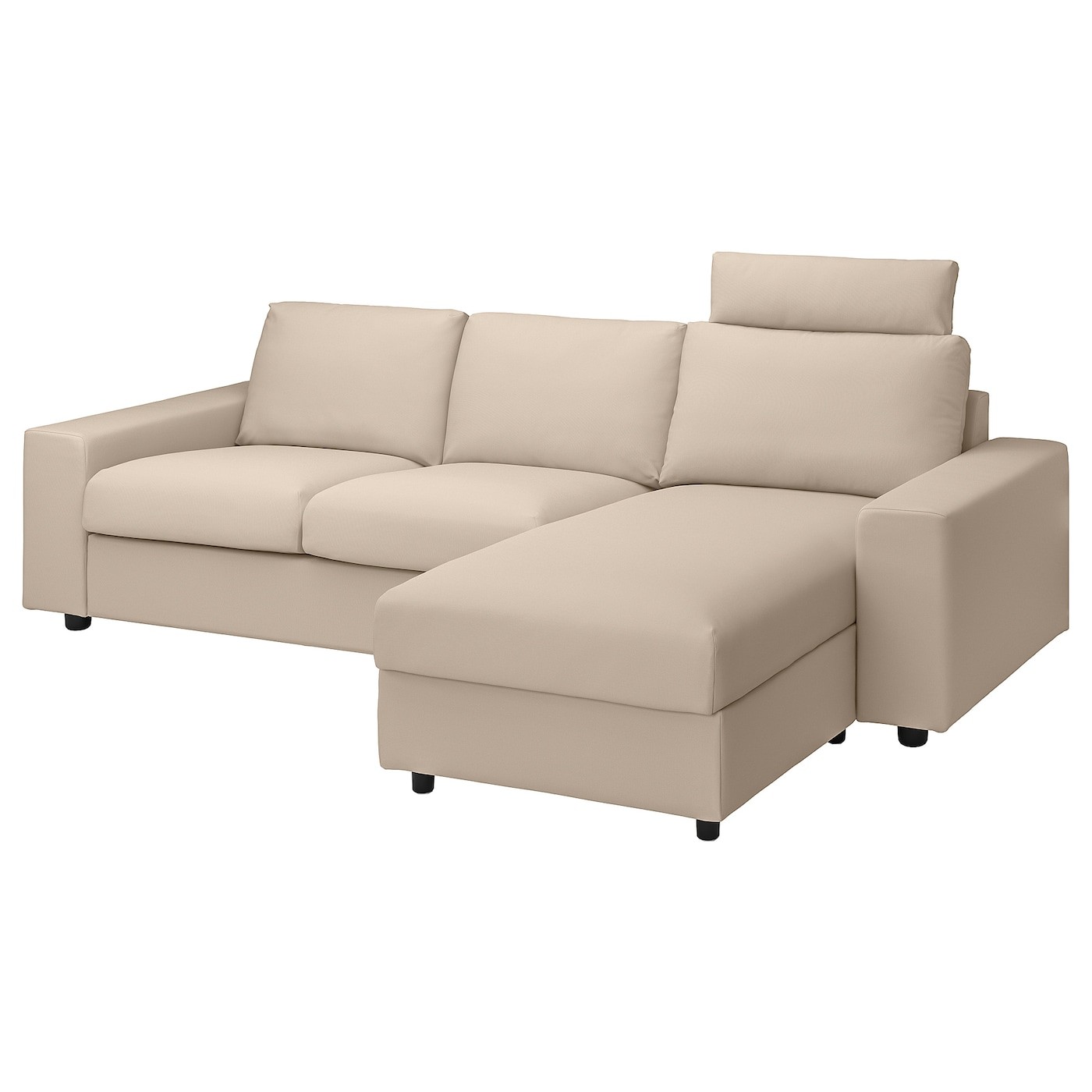 VIMLE Cover 3-seat sofa w chaise longue