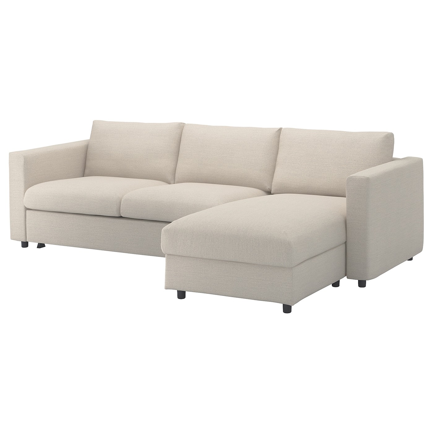 VIMLE Cover 3-seat sofa-bed w chaise lng