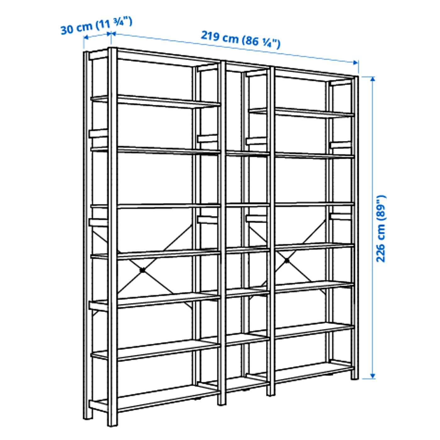 IVAR 3 sections/shelves