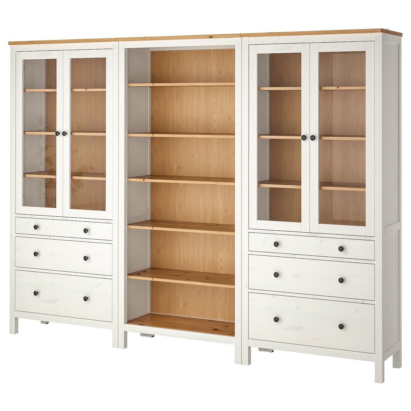 HEMNES Storage combination w doors/drawers