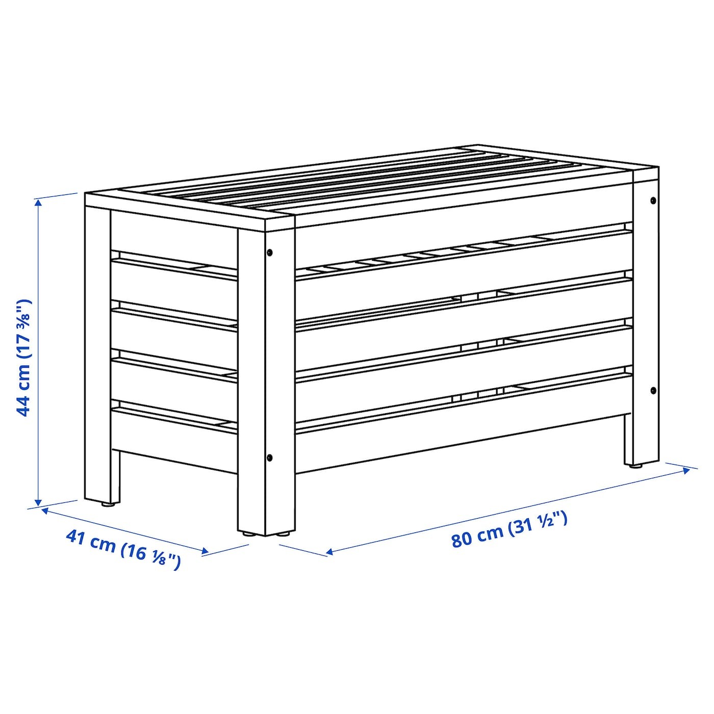 ÄPPLARÖ Storage bench, outdoor