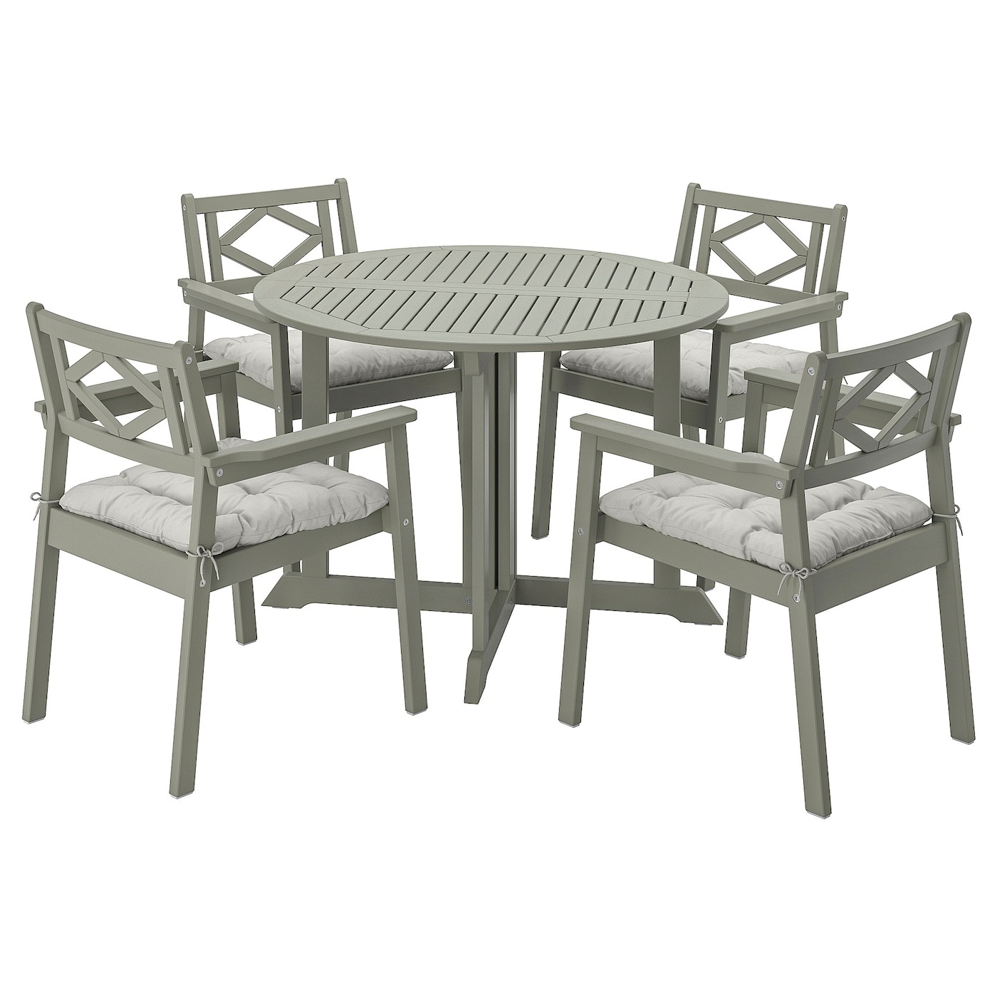 BONDHOLMEN Table+4 chairs w armrests, outdoor