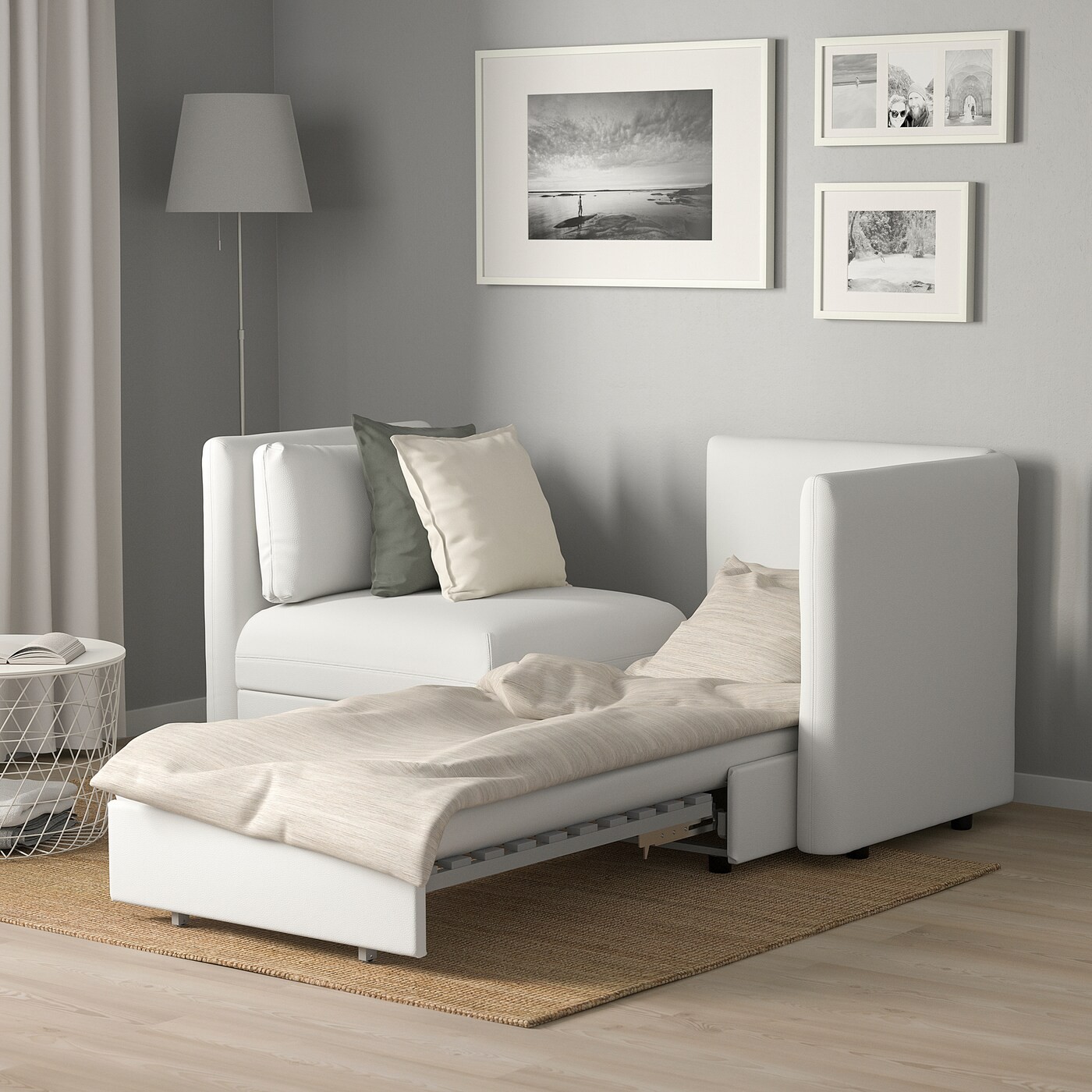 VALLENTUNA 2-seat modular sofa with sofa-bed