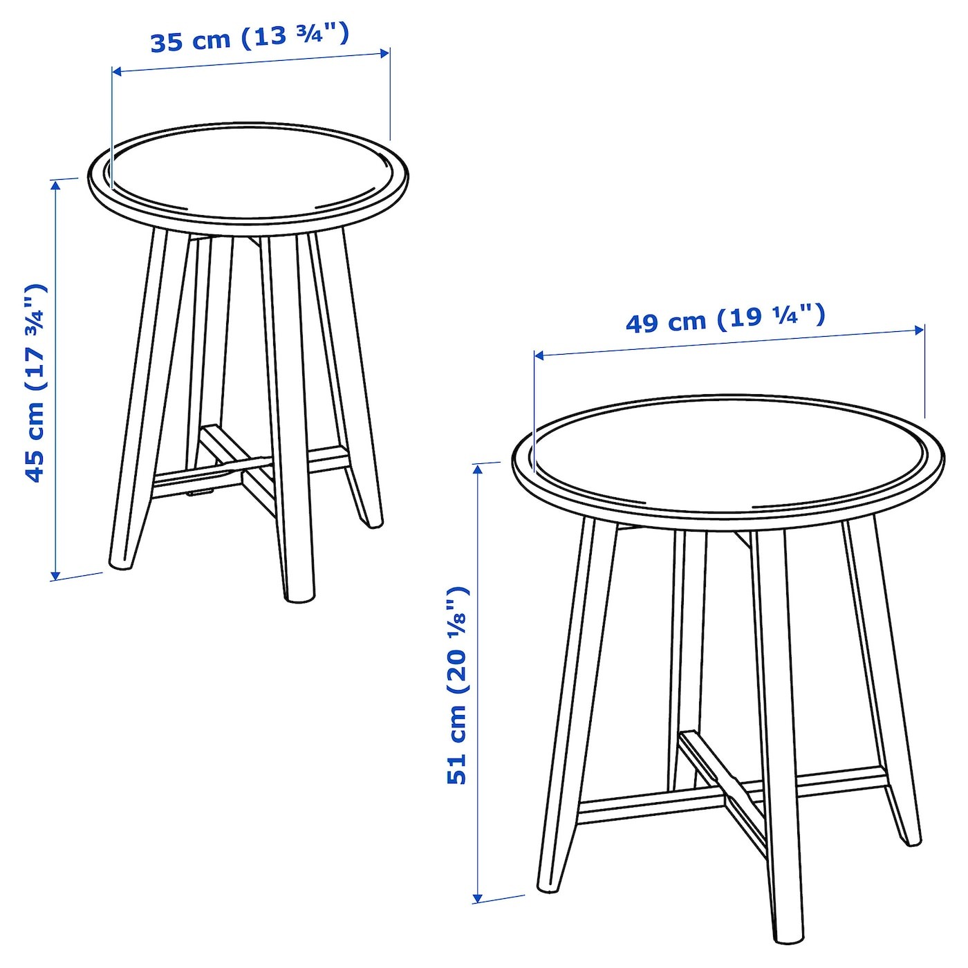 KRAGSTA Nest of tables, set of 2