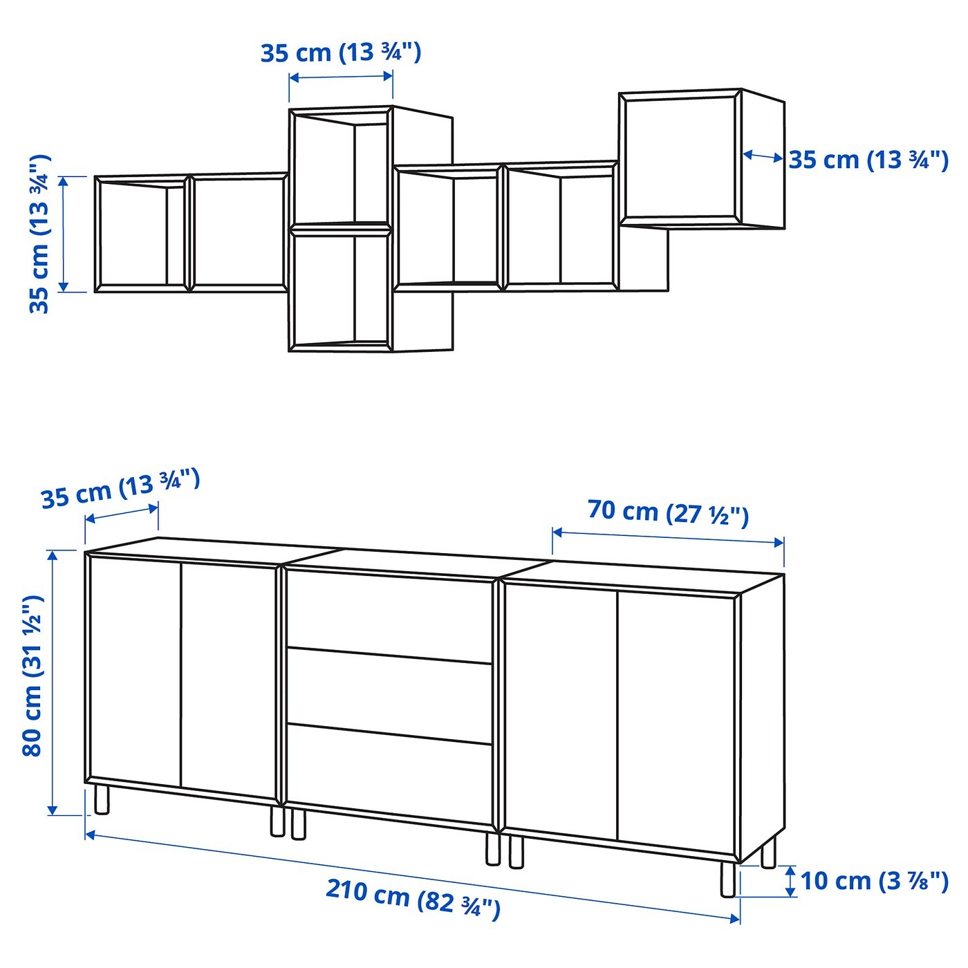 EKET Cabinet combination with legs