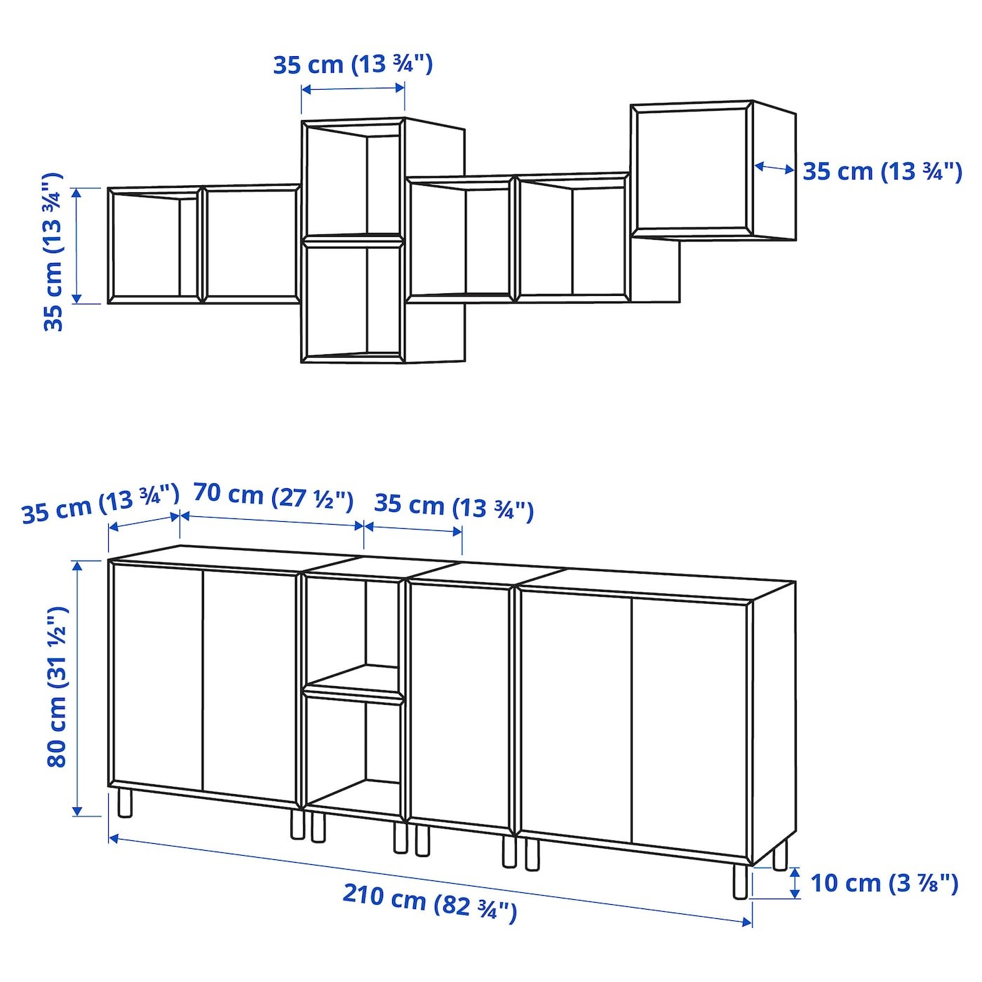 EKET Cabinet combination with legs