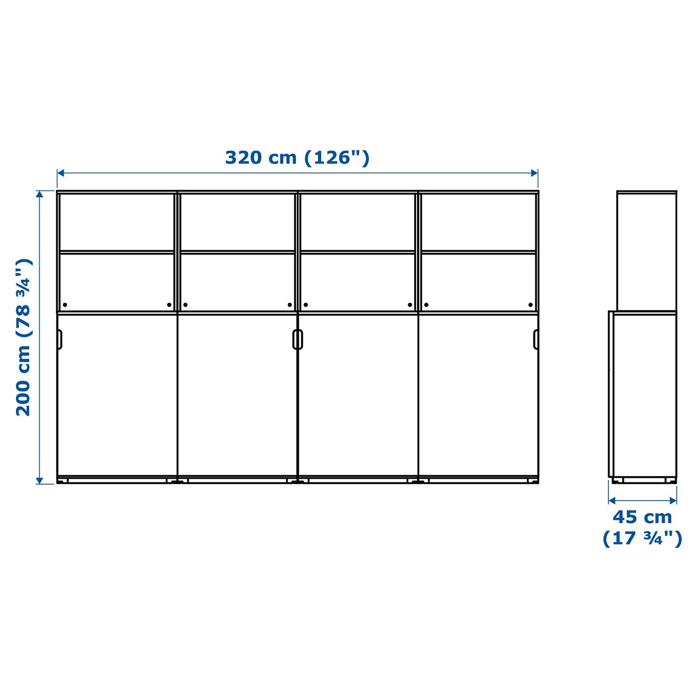 GALANT Storage combination w sliding doors