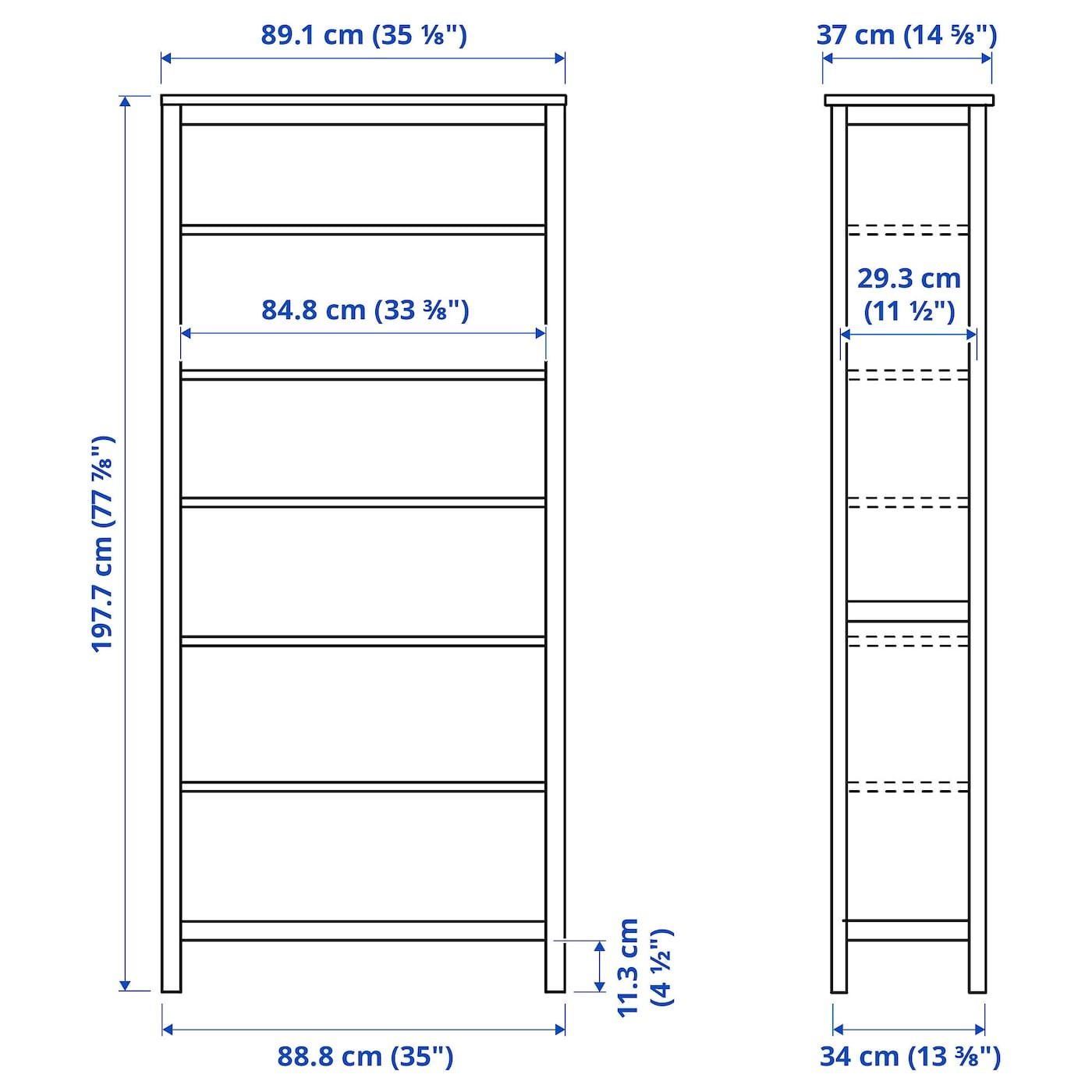 HEMNES/ALEFJÄLL Desk and storage combination