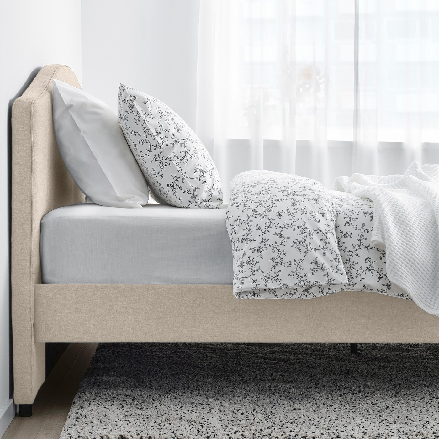 HAUGA Upholstered bed frame