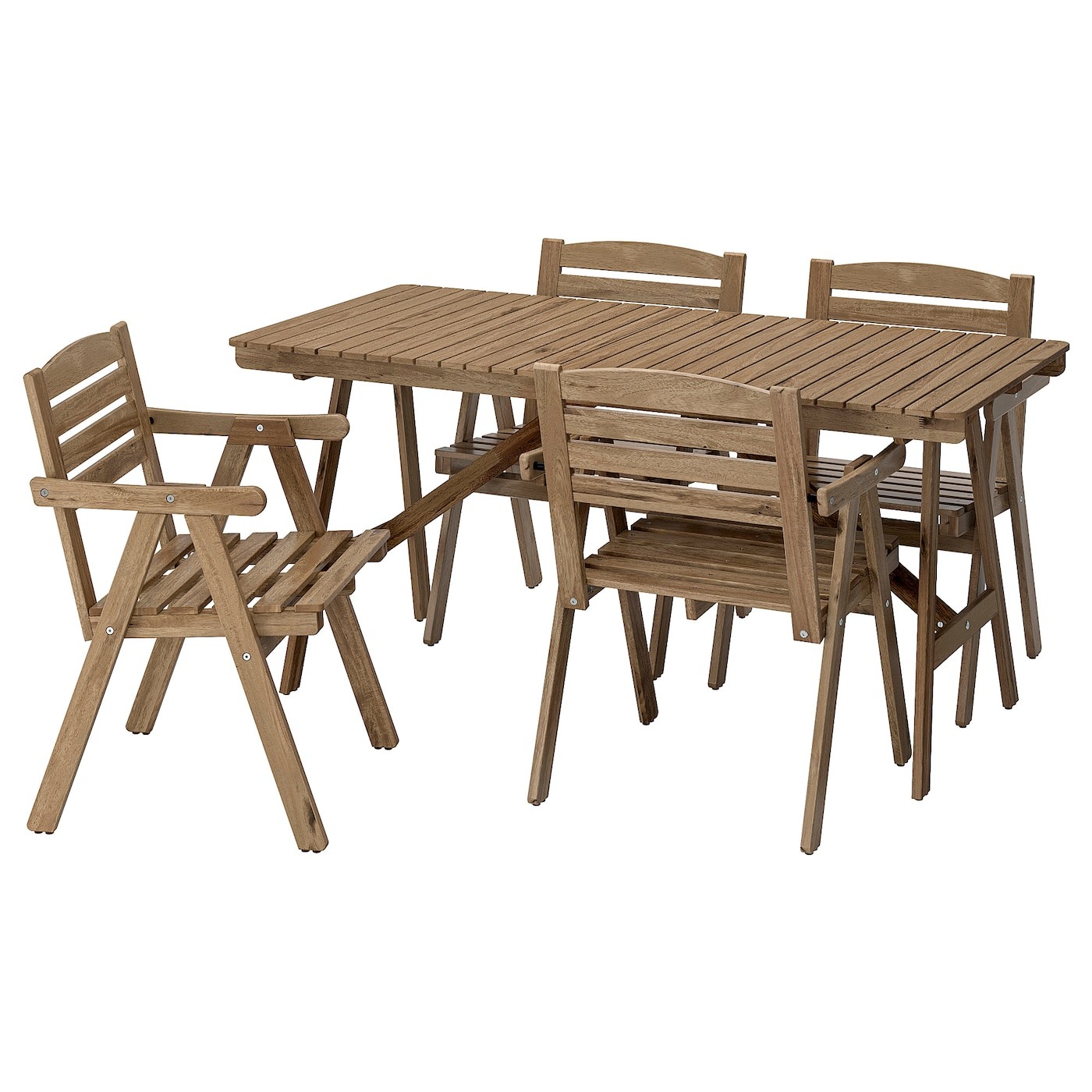 FALHOLMEN Table+4 chairs w armrests, outdoor