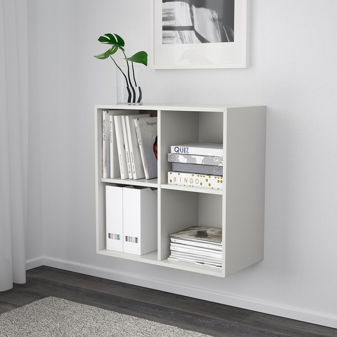 EKET Wall-mounted shelving unit w 4 comp