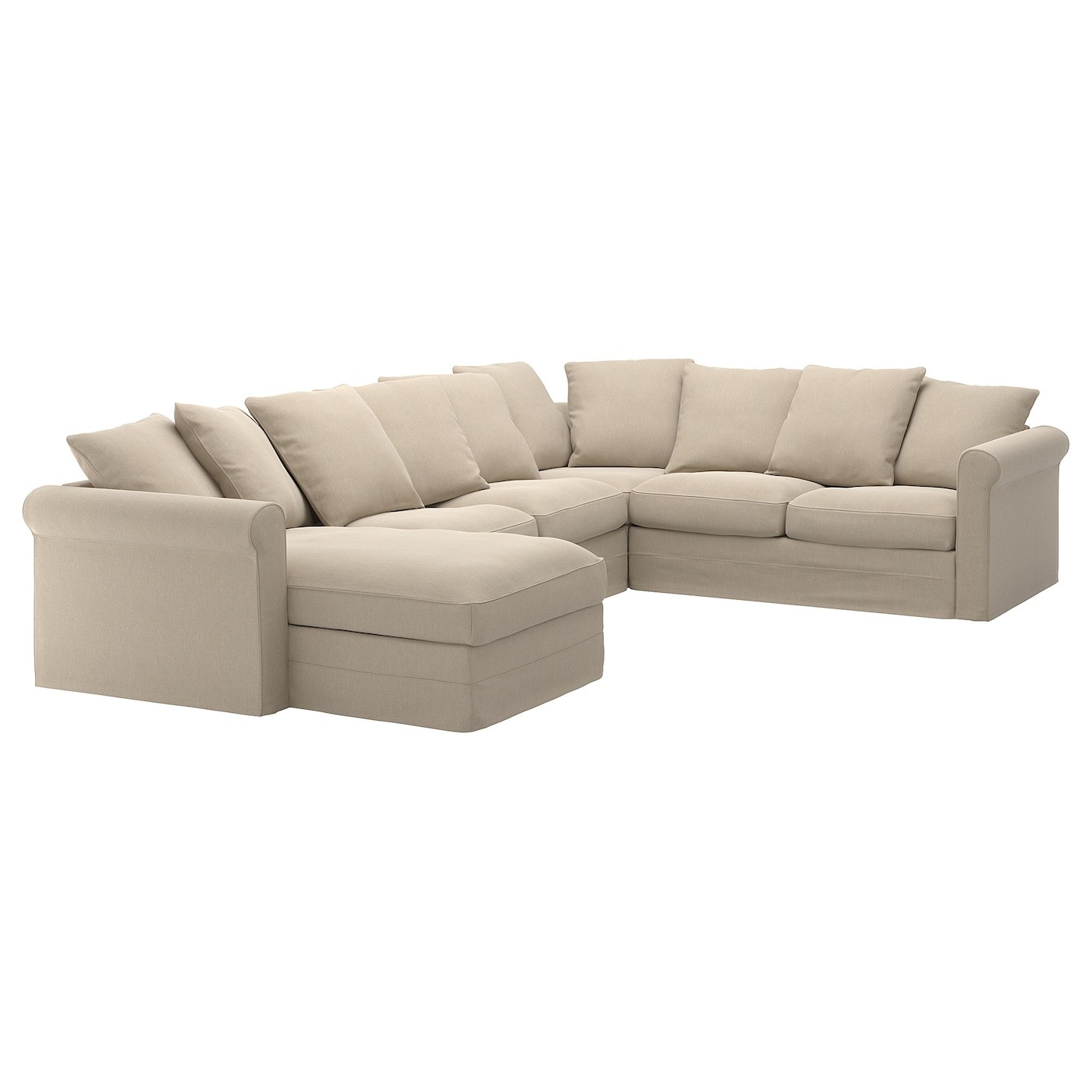 GRÖNLID Cvr crnr sofa, 5-seat w chaise lng