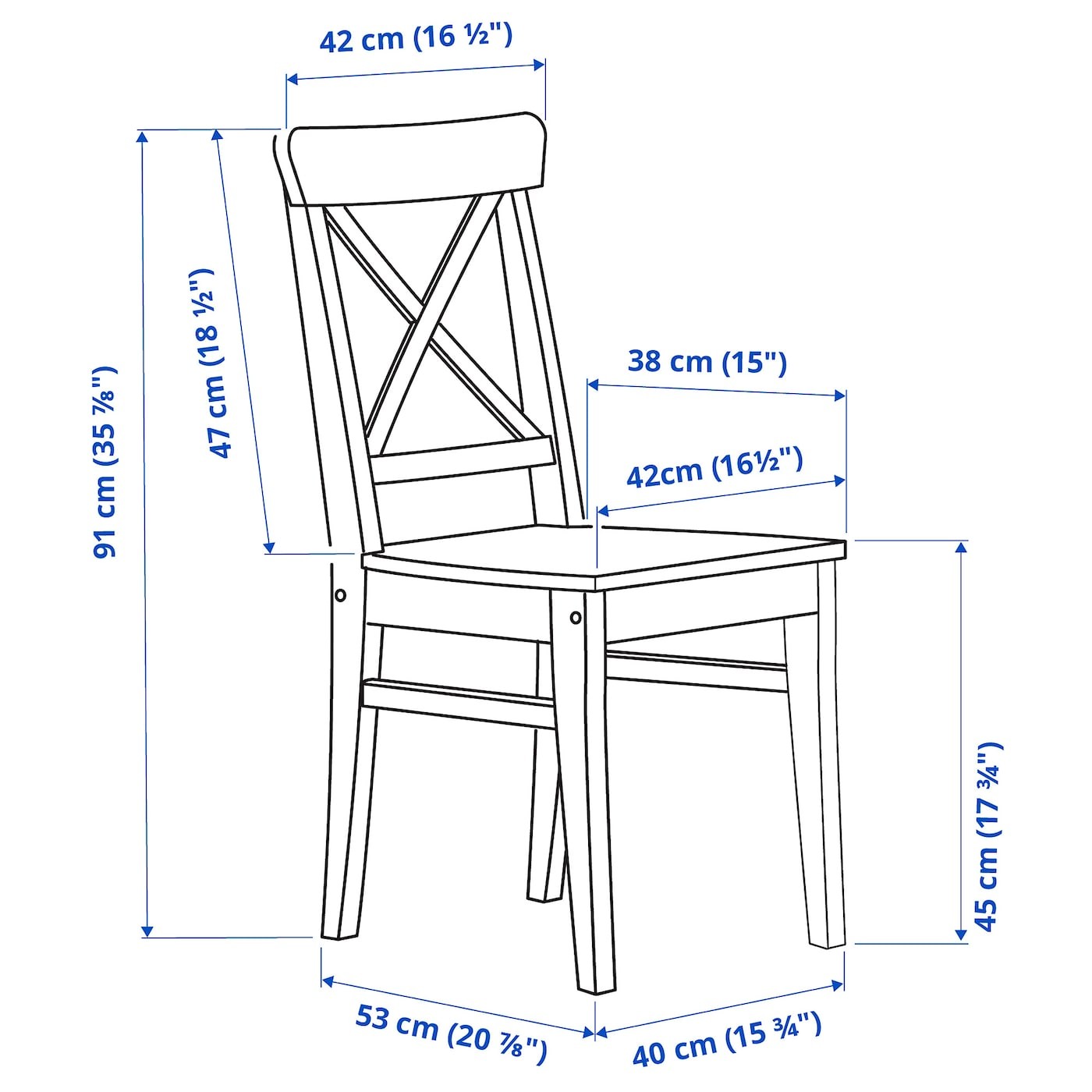 SKOGSTA / INGOLF Table and 6 chairs