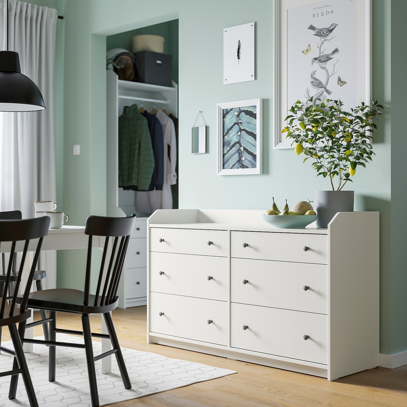 HAUGA Chest of 6 drawers