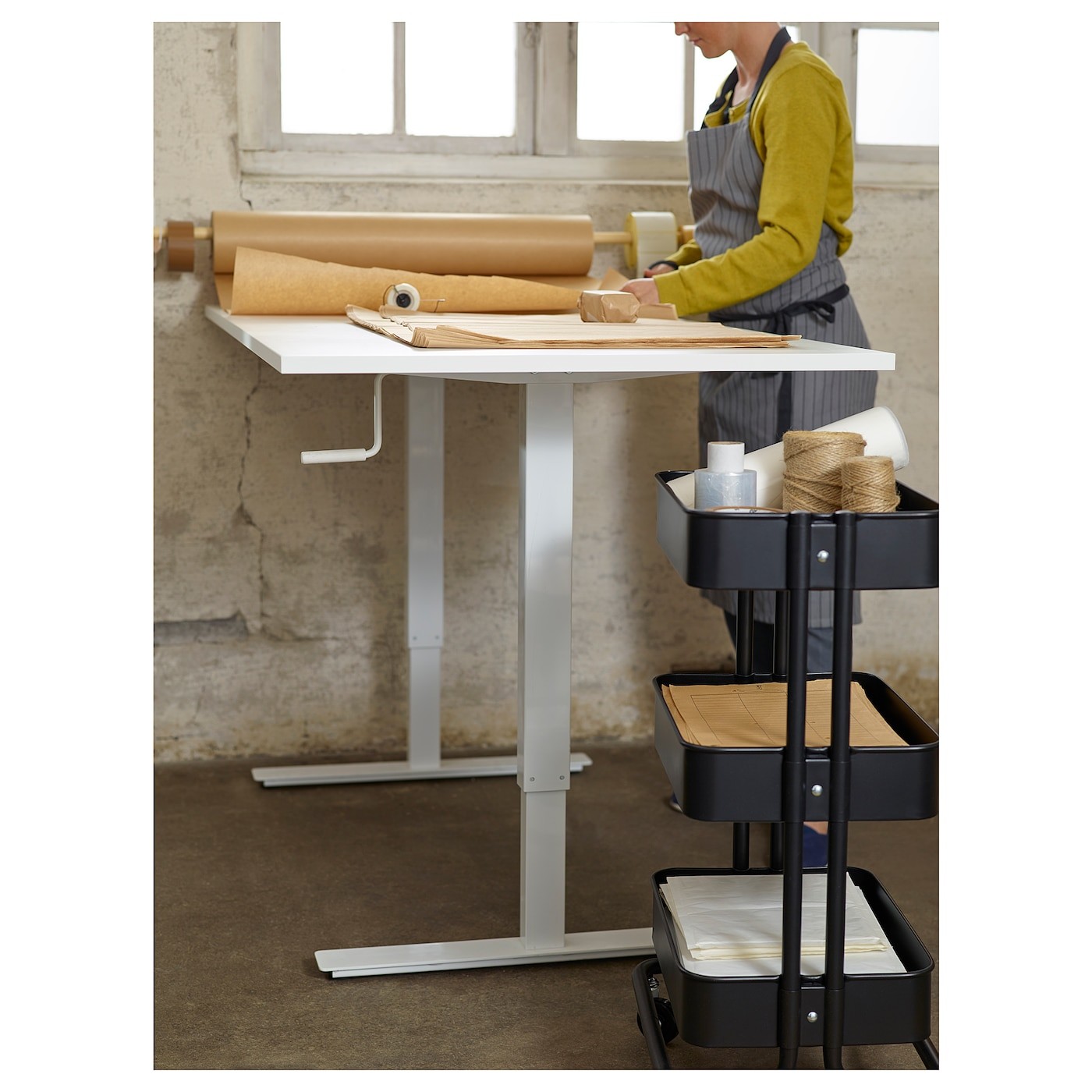 SKARSTA / TROTTEN Desk sit/stand