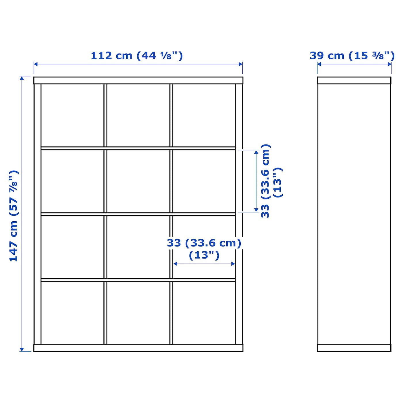 KALLAX Shelving unit with 4 inserts