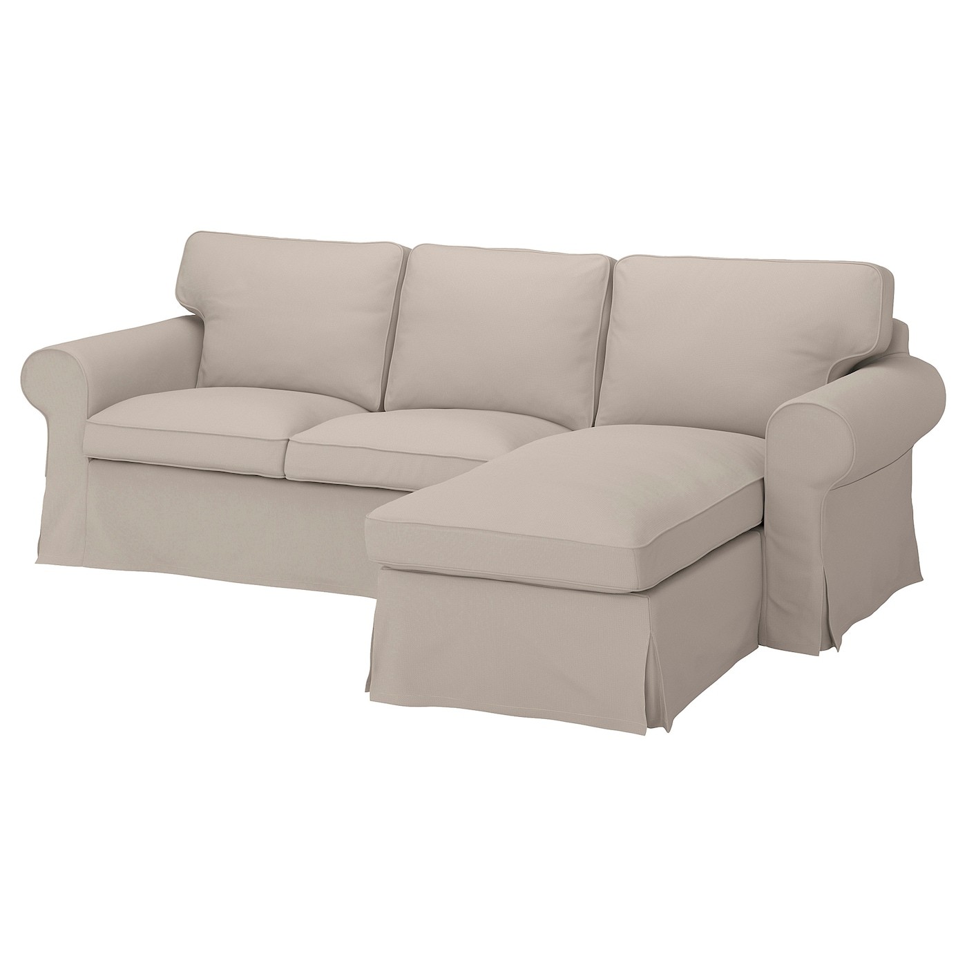 EKTORP 3-seat sofa with chaise longue