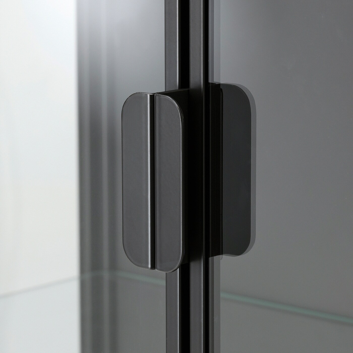 RUDSTA / VAXMYRA Glass-door cabinet with lighting