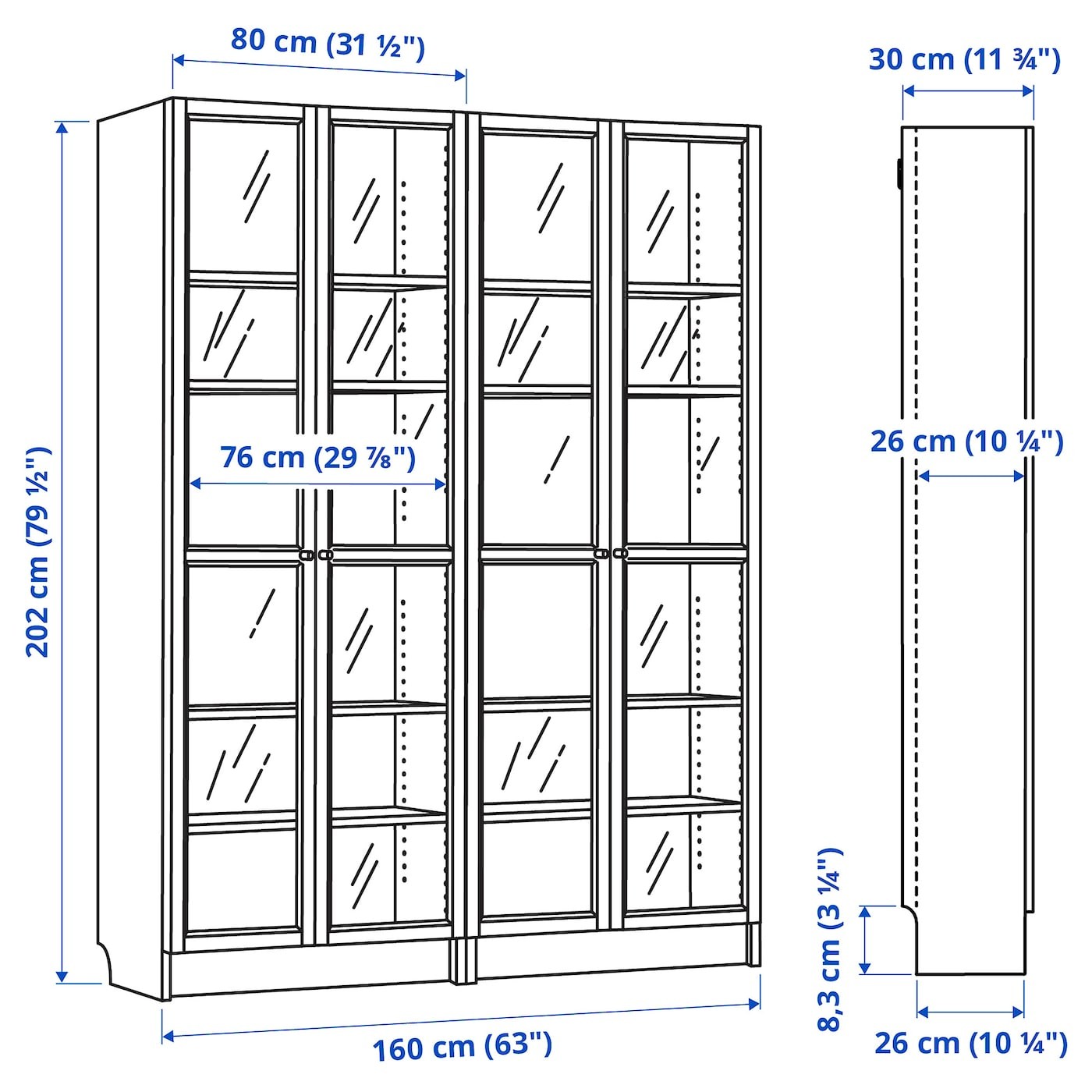 BILLY / OXBERG Bookcase