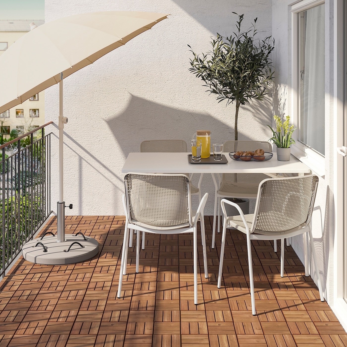 TORPARÖ Table+4 chairs w armrests, outdoor