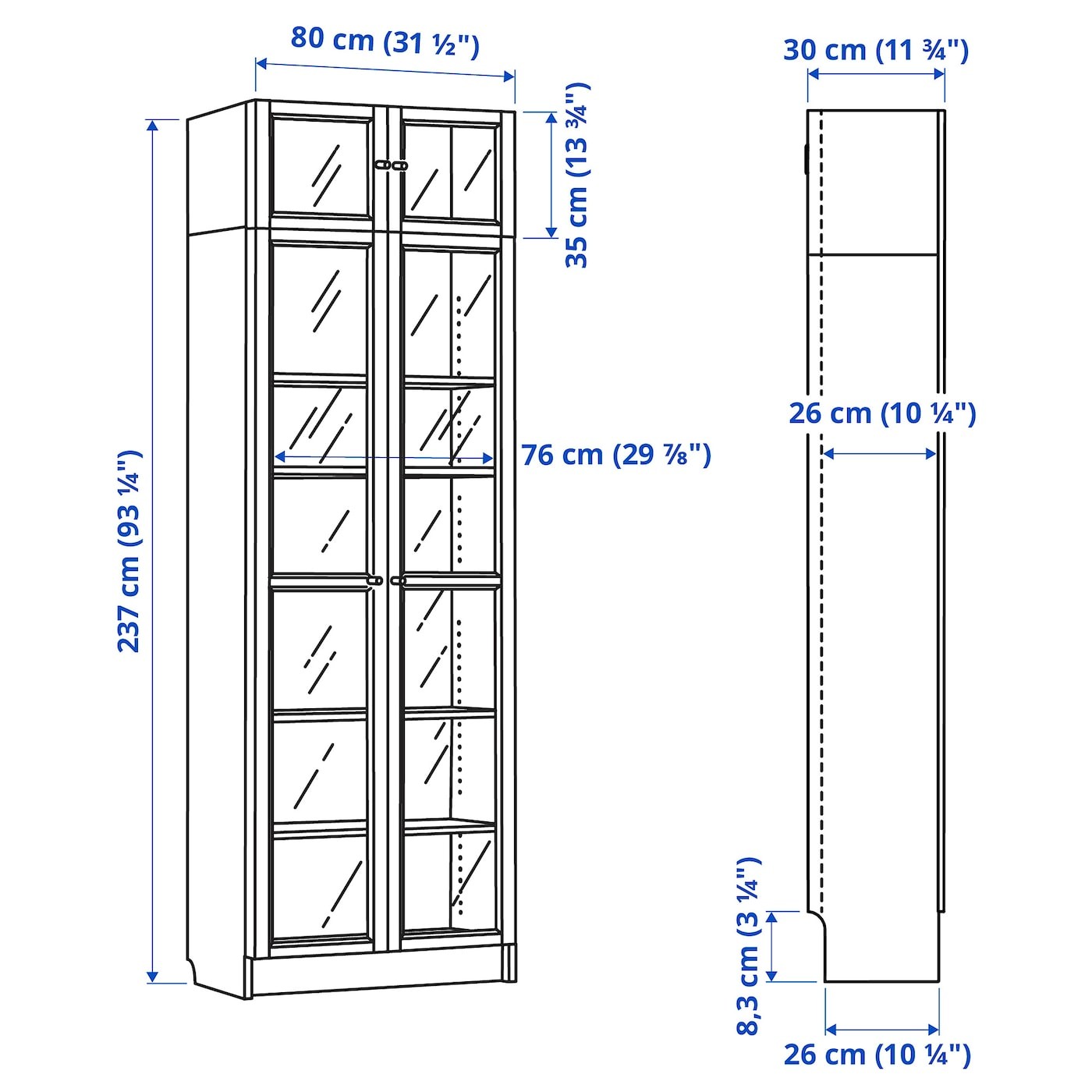 BILLY / OXBERG Bookcase