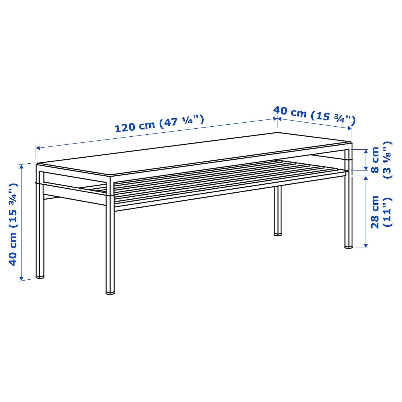 NYBODA Coffee table w reversible table top