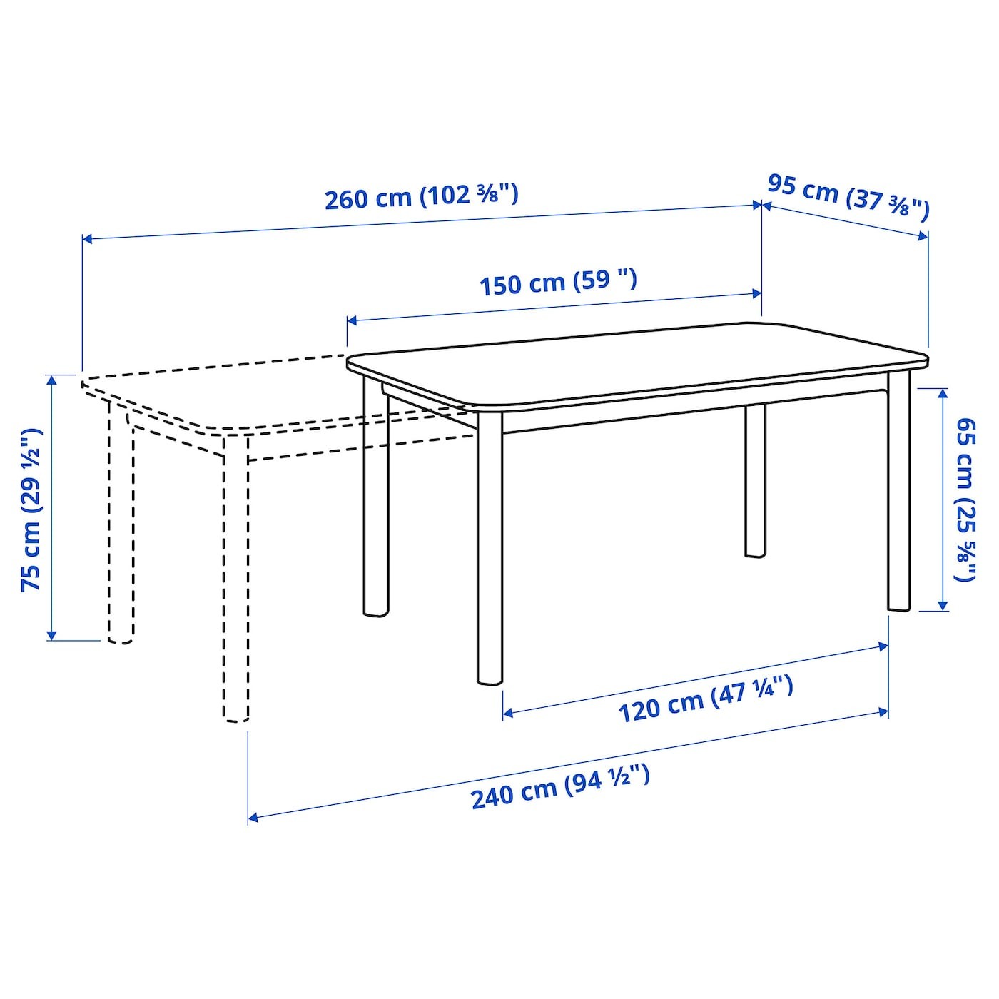 STRANDTORP / BERGMUND Table and 8 chairs