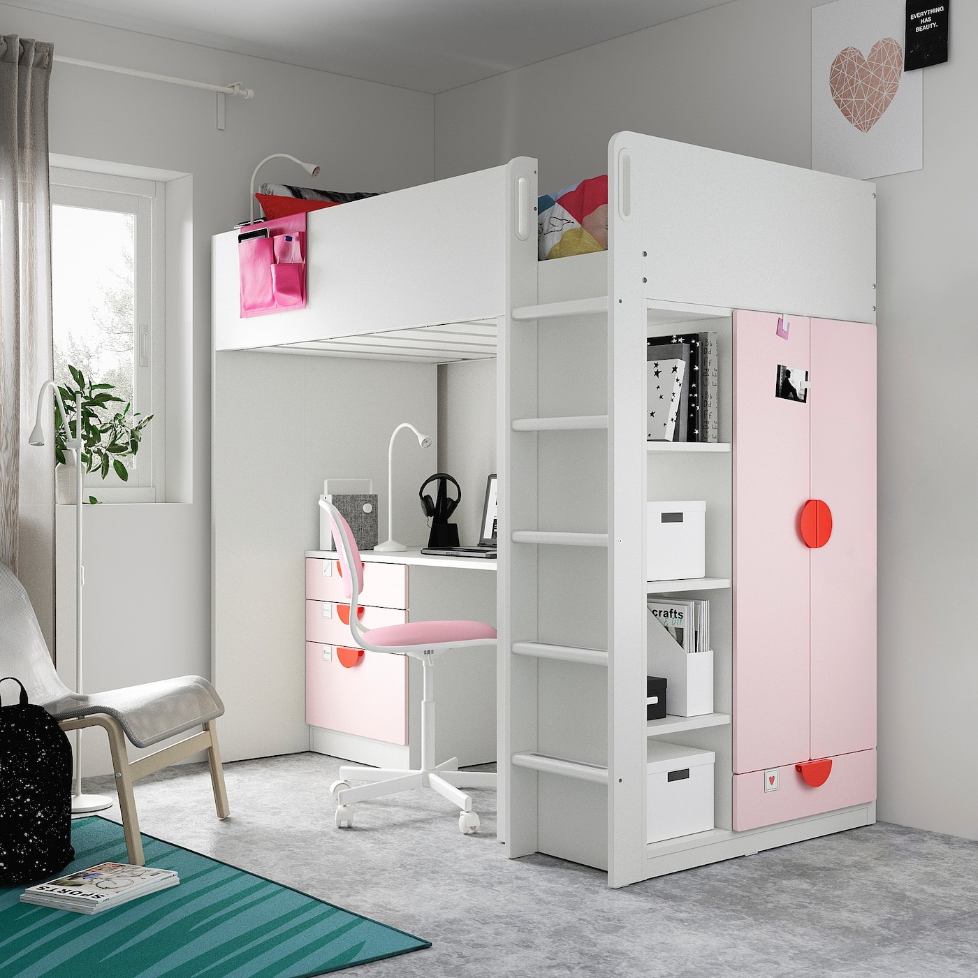 SMÅSTAD Loft bed