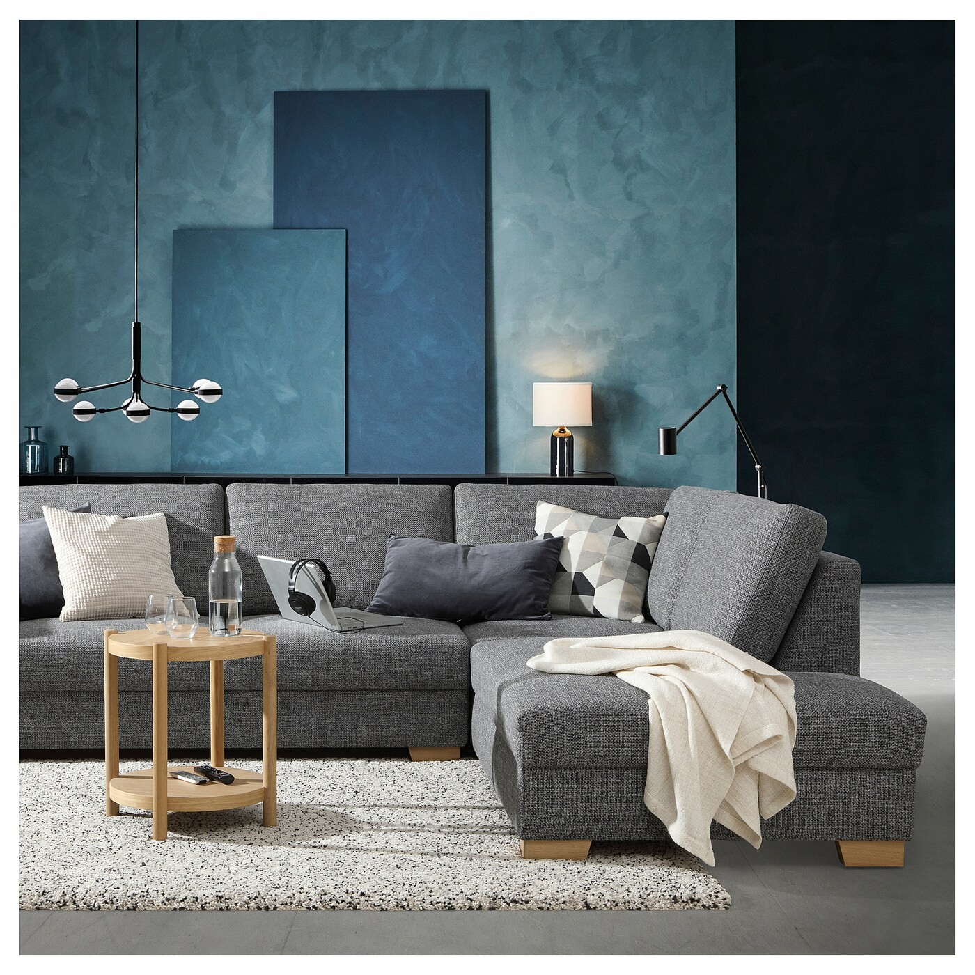 SÖRVALLEN Corner sofa, 4-seat