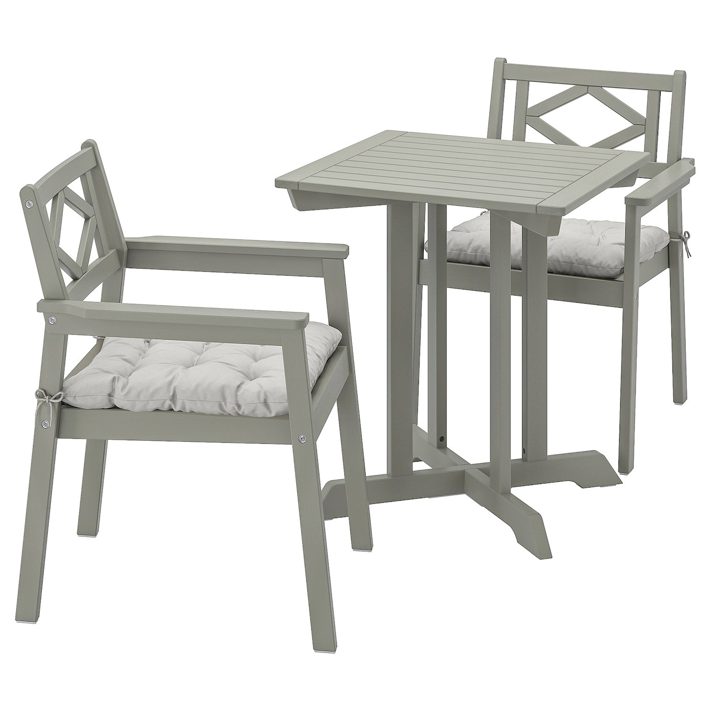 BONDHOLMEN Table+2 chairs w armrests, outdoor