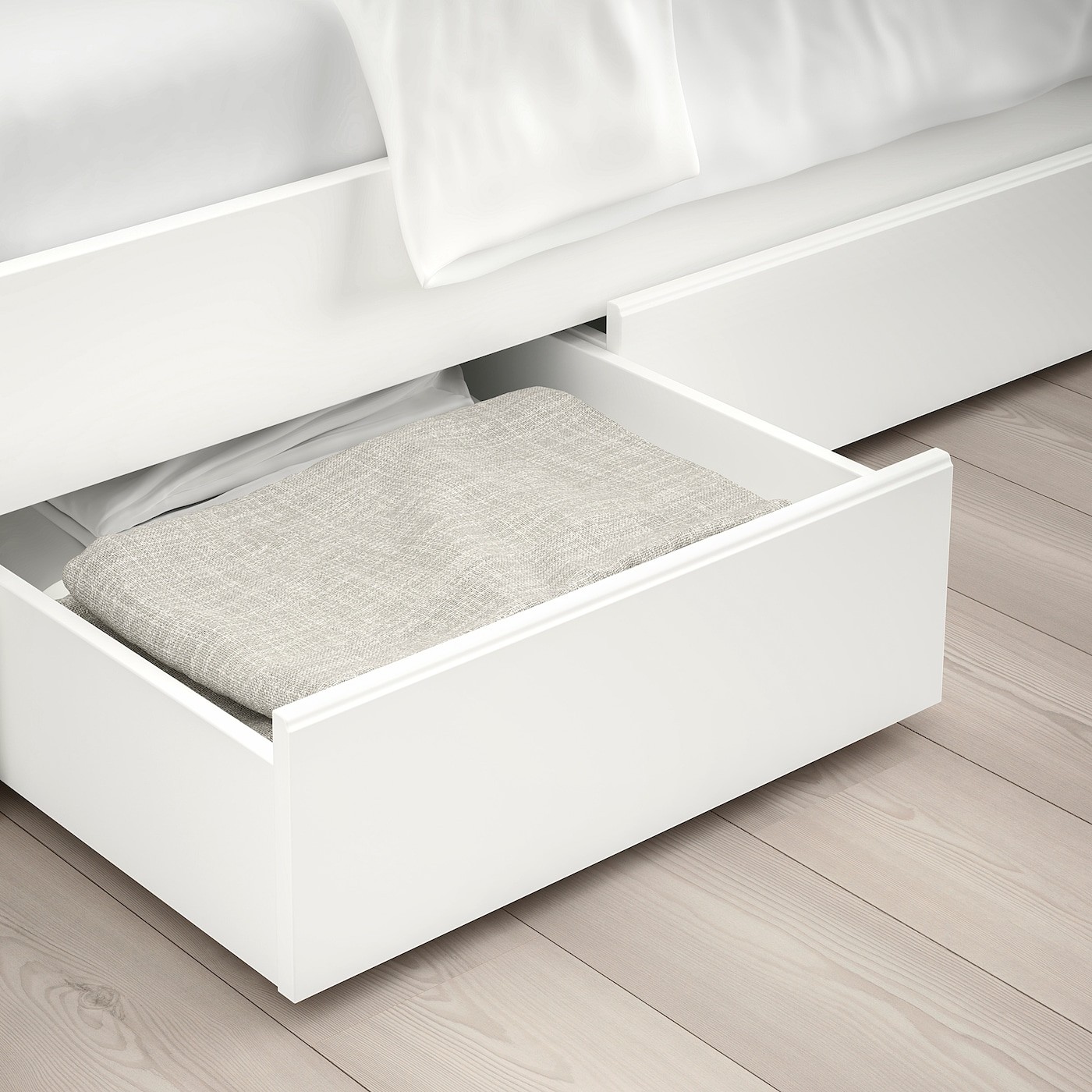 SONGESAND Bed frame with 2 storage boxes