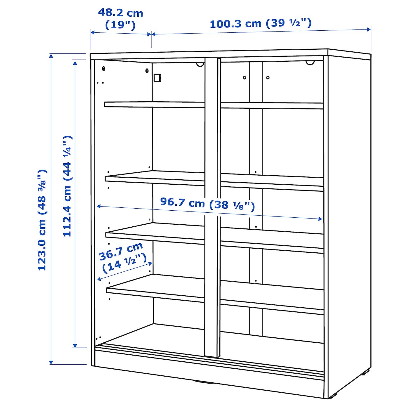 SYVDE Cabinet with glass doors